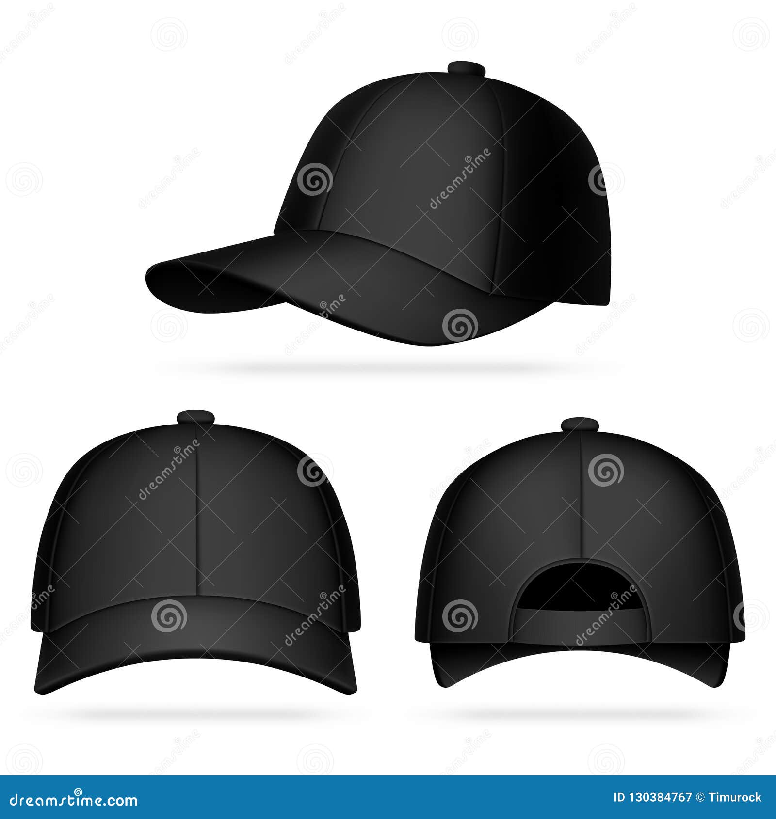Download Black Baseball Cap stock vector. Illustration of fashion ...