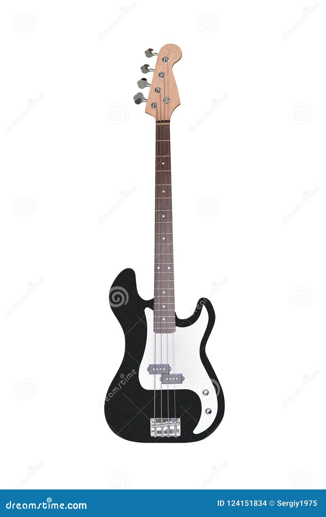 Black Bass Guitar On Black Background Stock Photography CartoonDealer
