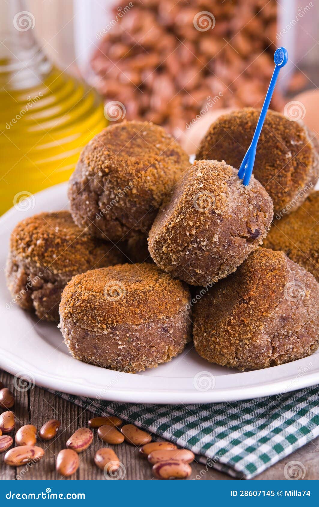 Black Bean Meatballs. stock image. Image of fingerfood 28607145