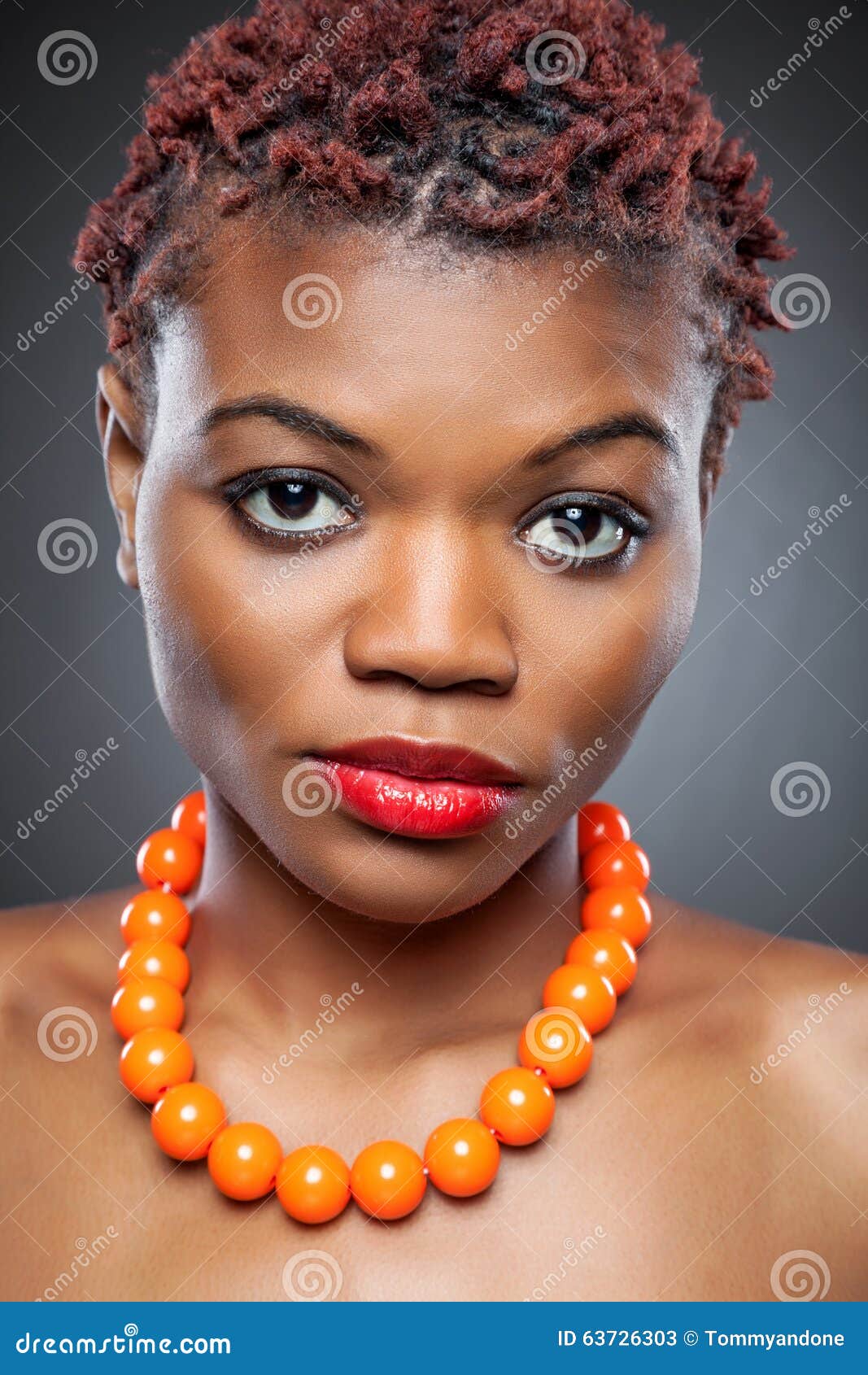 Black Beauty with Short Spiky Hair Stock Image - Image of clean,  background: 63726303