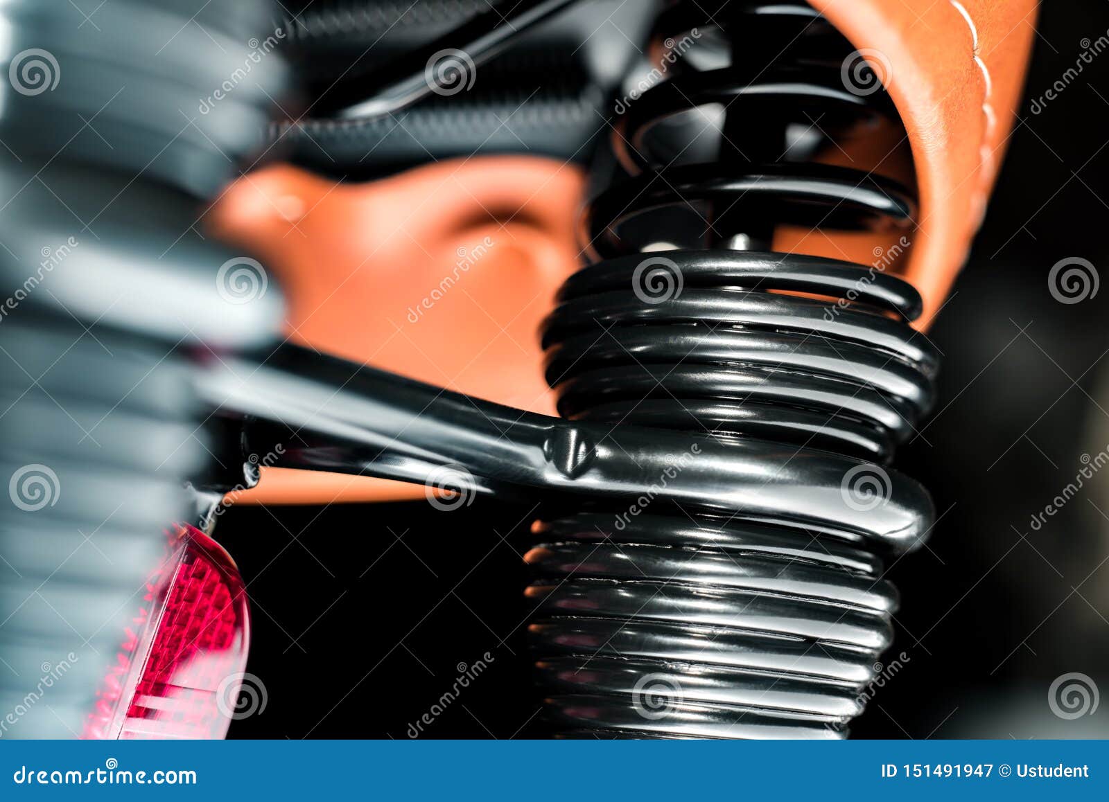Black Bicycle seat springs stock image. Image of seat 151491947