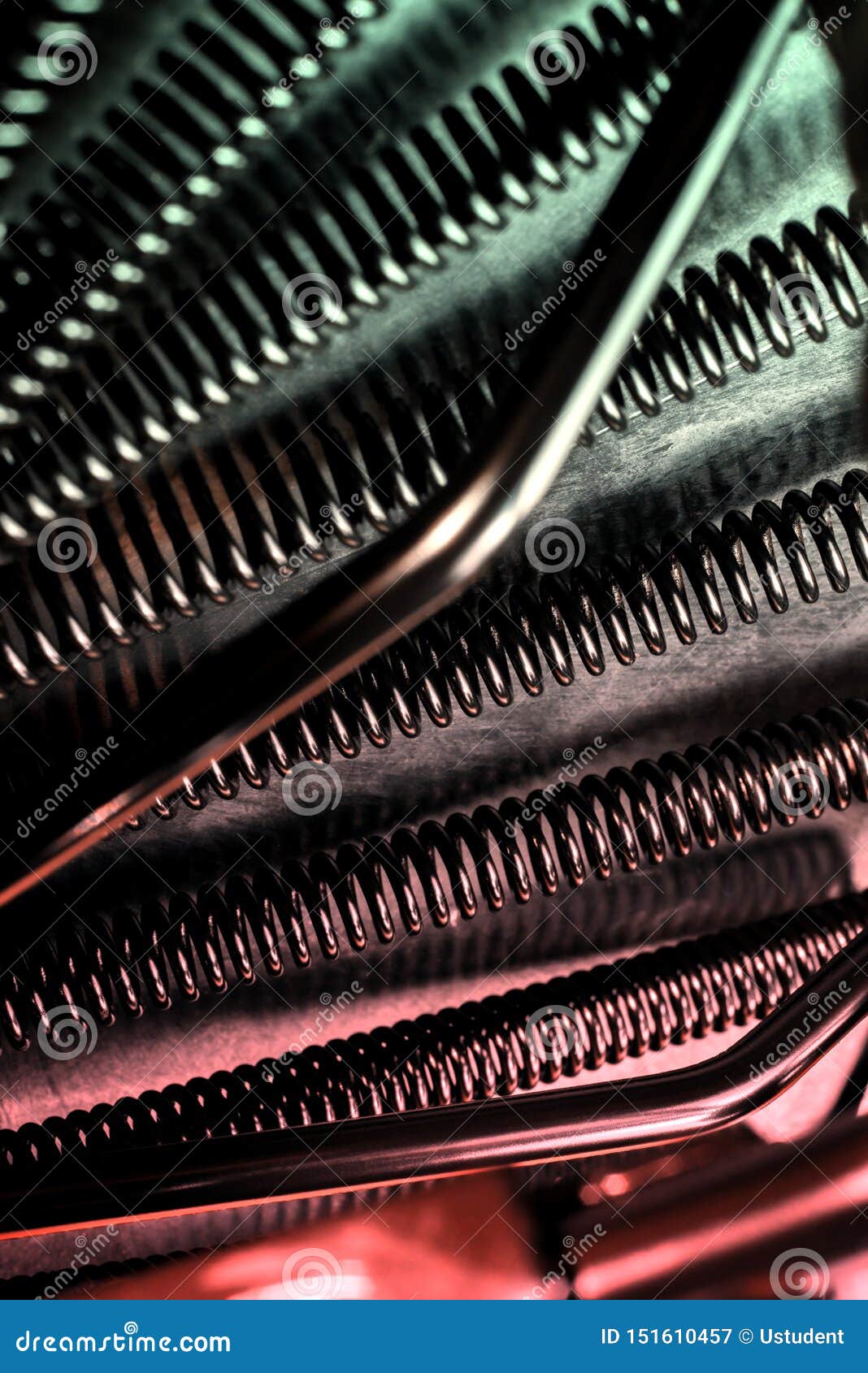 Black Bicycle seat springs stock image. Image of equipment 151610457