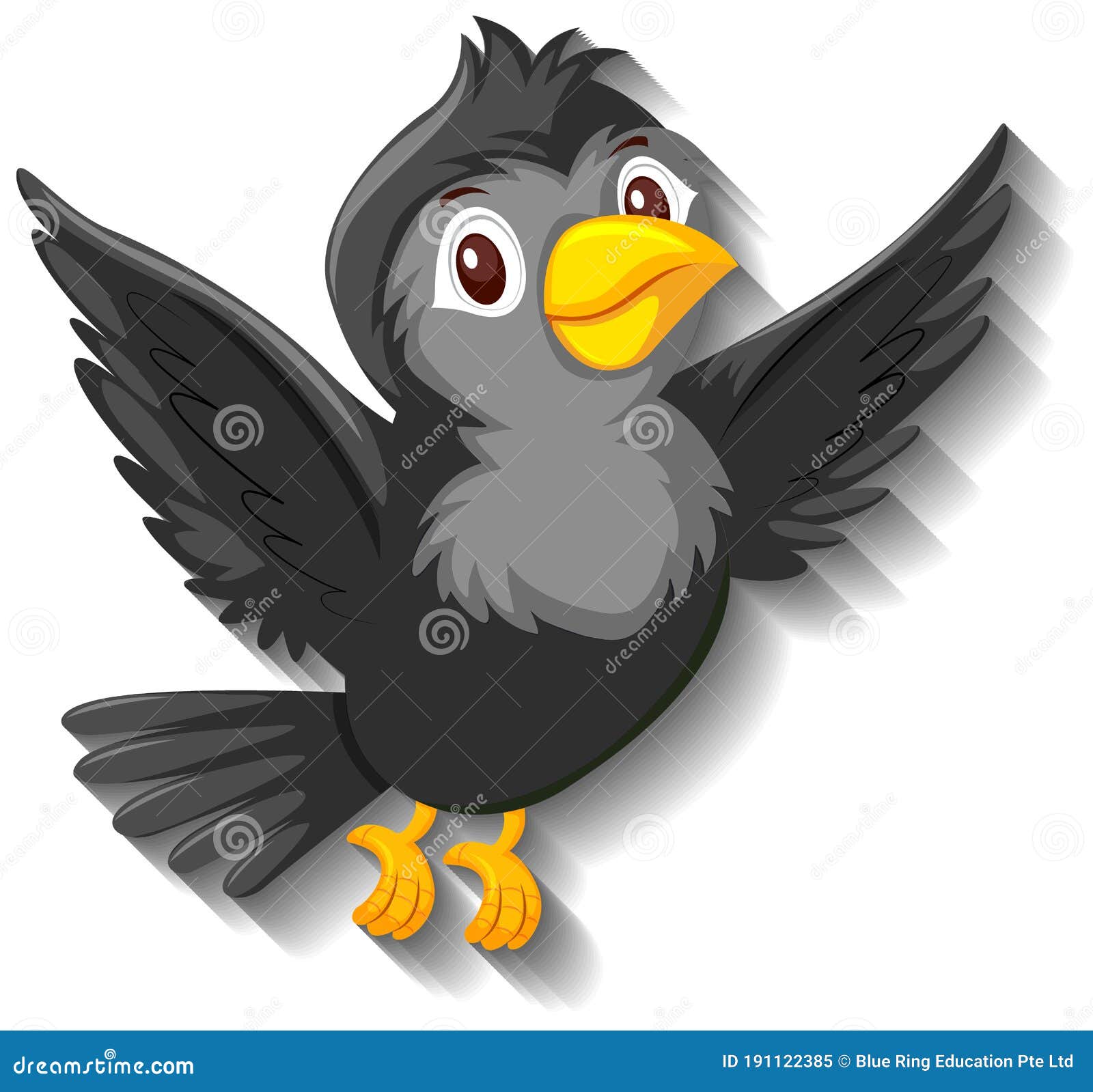 Cartoon Black Bird Clip Art Library - vrogue.co