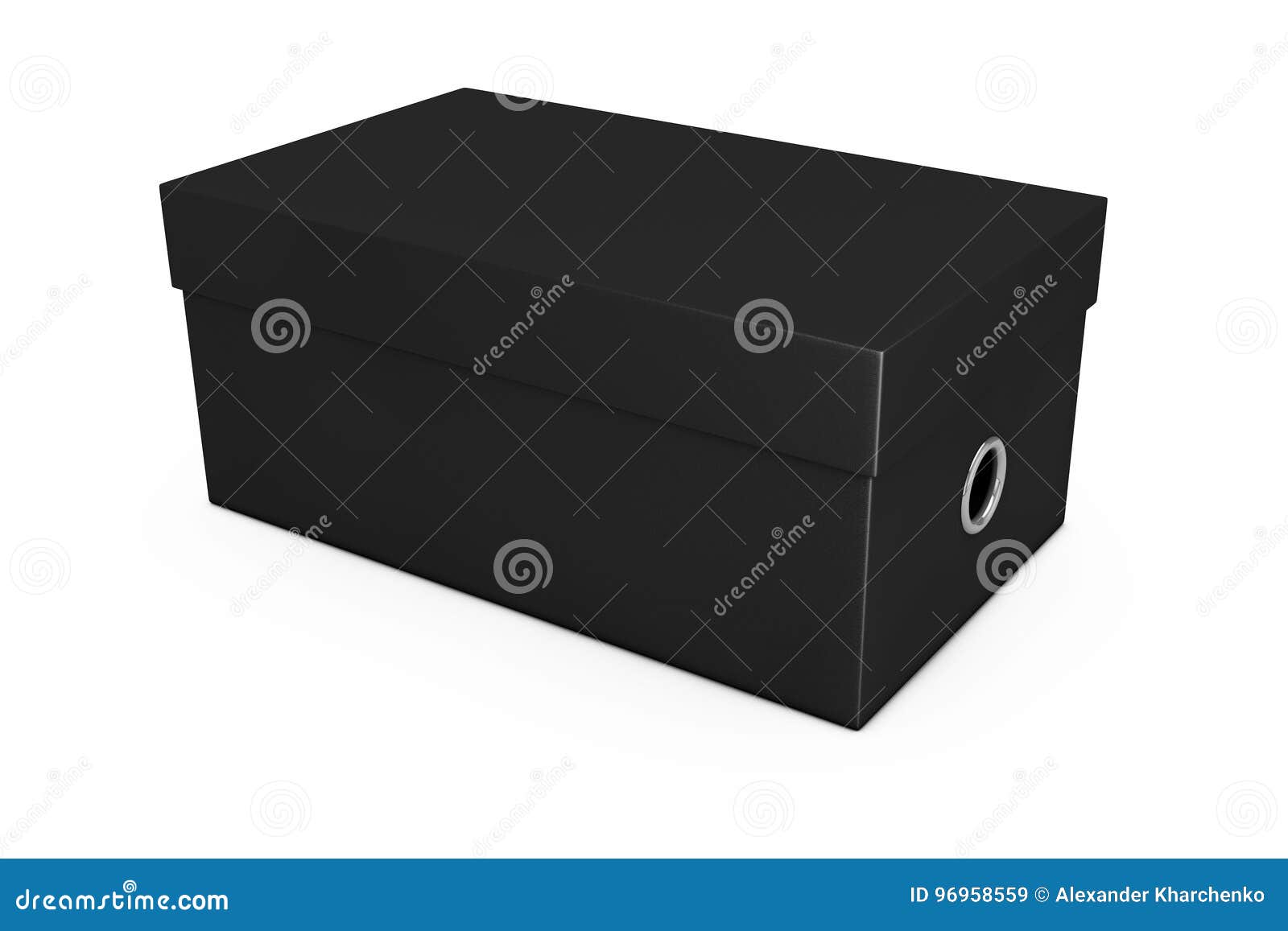 Download Black Blank Cardboard Shoe Box Mockup For Your Design. 3d ...