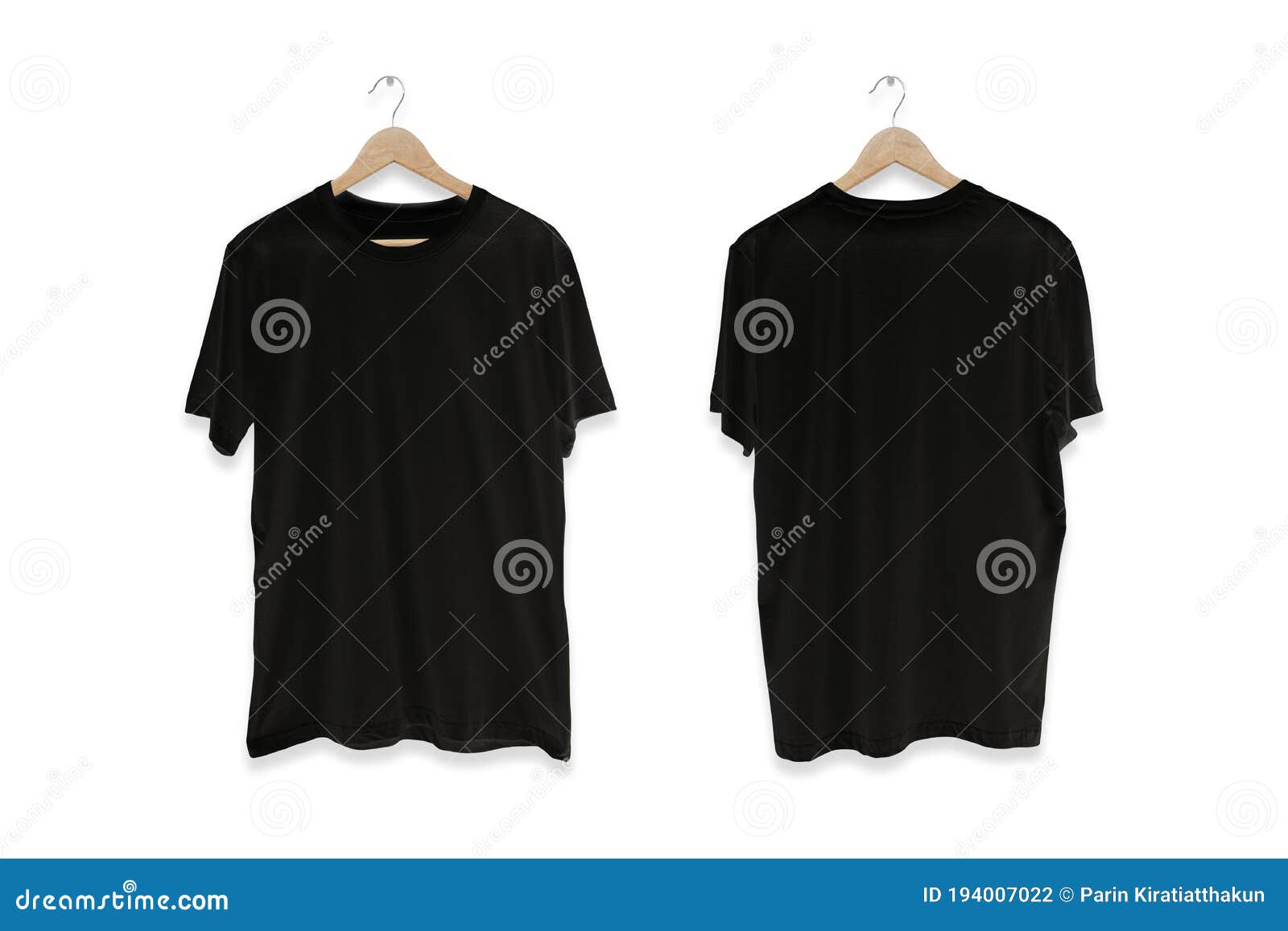 Front 34 Back Views Of Black Tshirt Isolated On White Background With Paths  Regular Style Stock Photo - Download Image Now - iStock