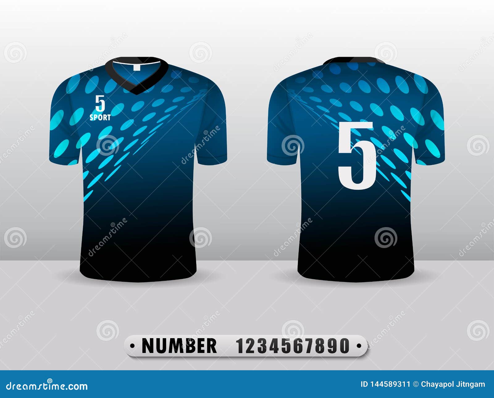 blue and black football jersey