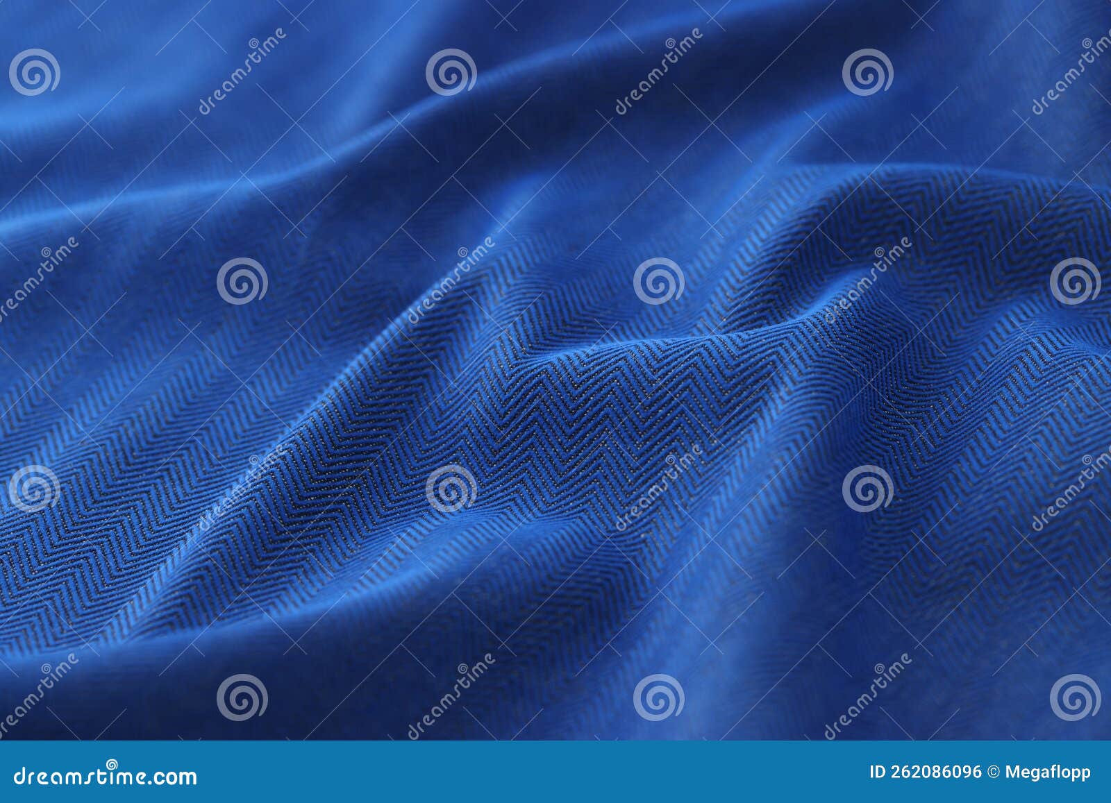 Black and Blue Herringbone Fabric Texture Background Stock Photo