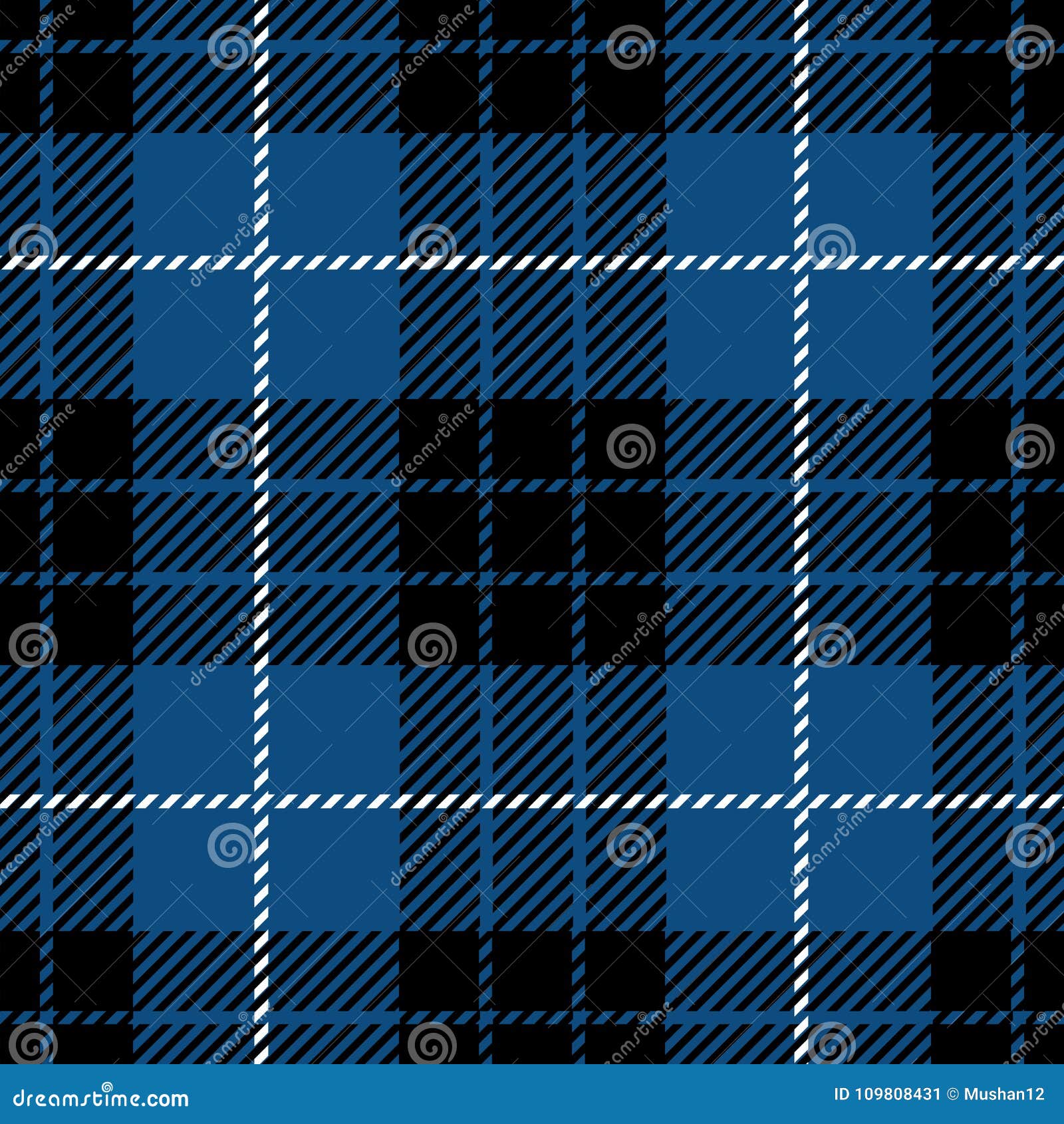 Seamless blue plaid pattern Stock Vector by ©lemony 9620229