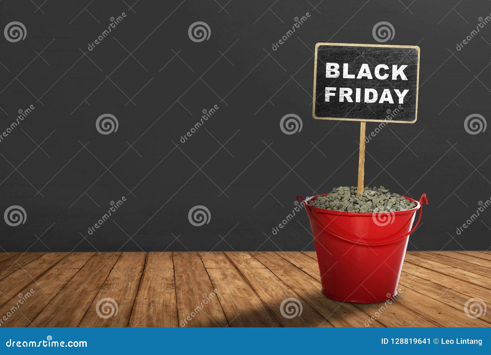 Black Board with Black Friday Message on Pot Stock Image Image of