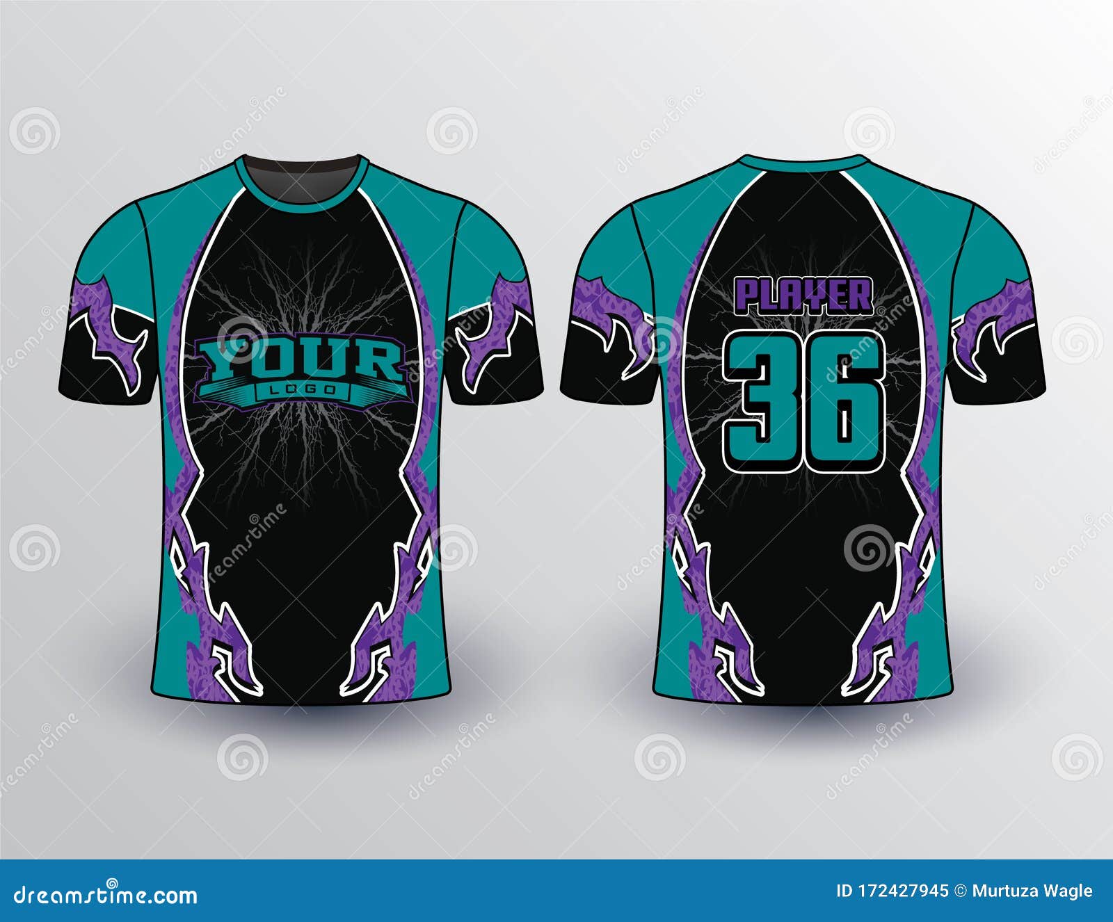 teal and purple jersey