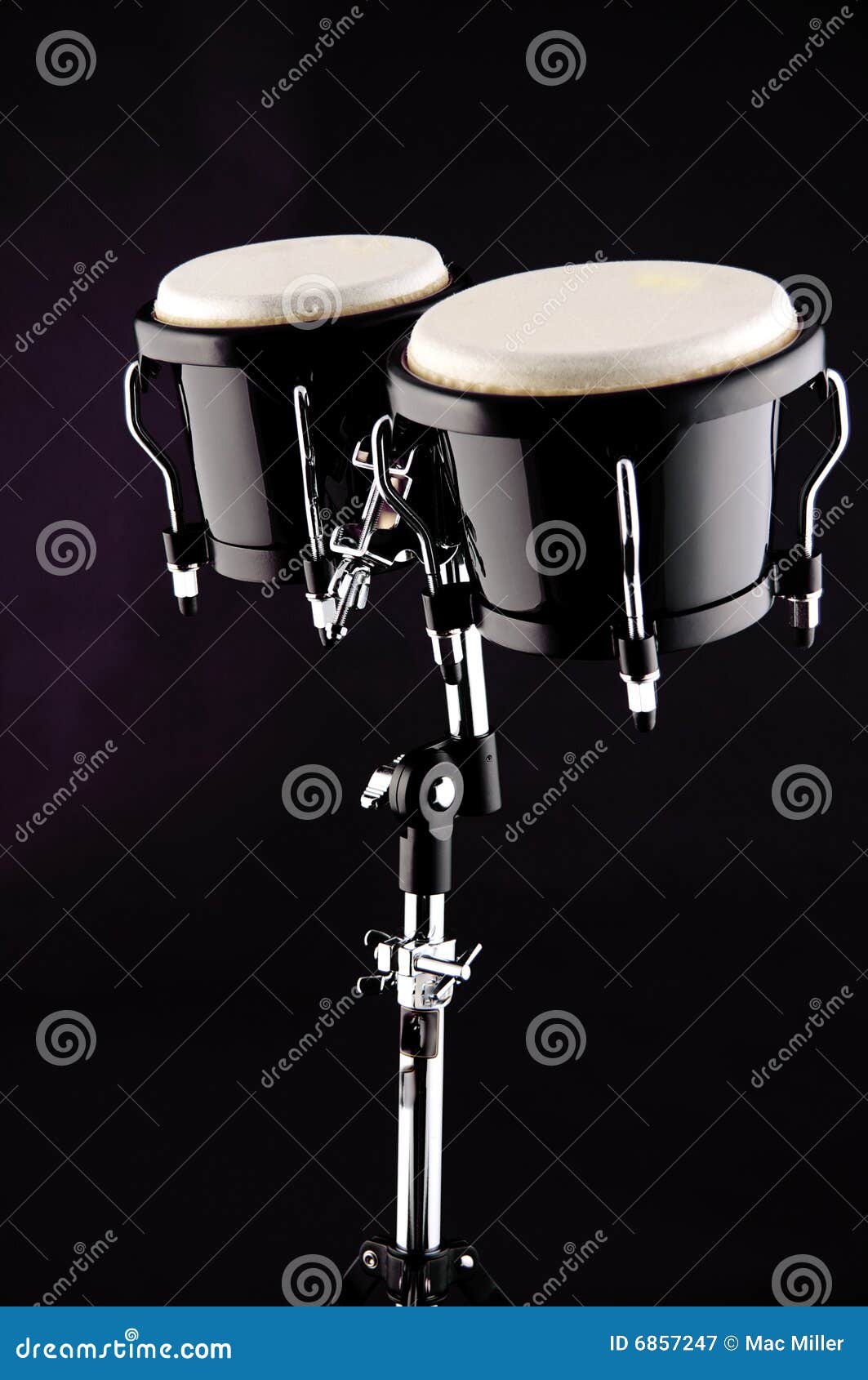 Black Bongos on Black Background Stock Image Image of congas