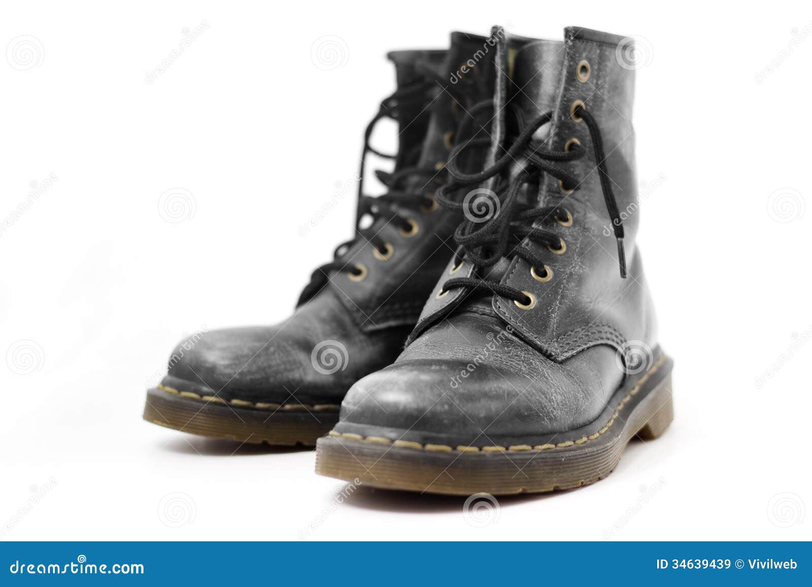 Black boots stock image. Image of punk, army, high, clothing - 34639439