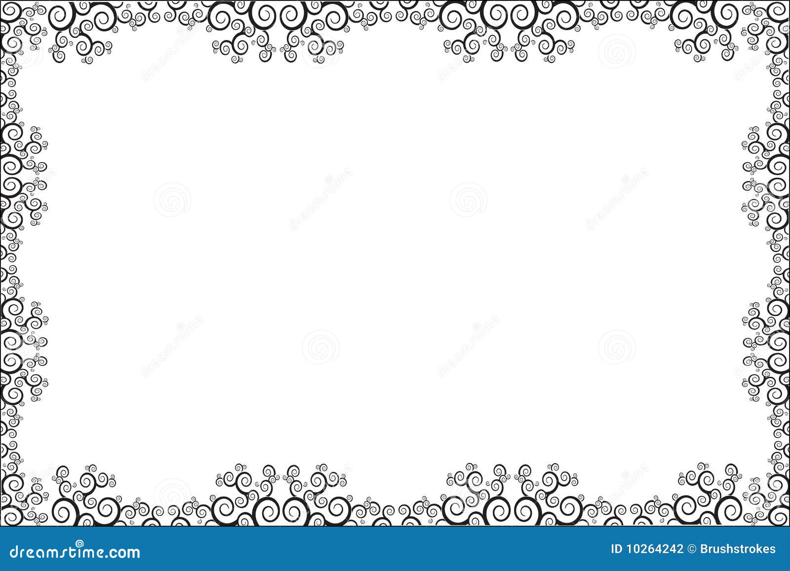 Black border stock illustration. Illustration of floral 10264242