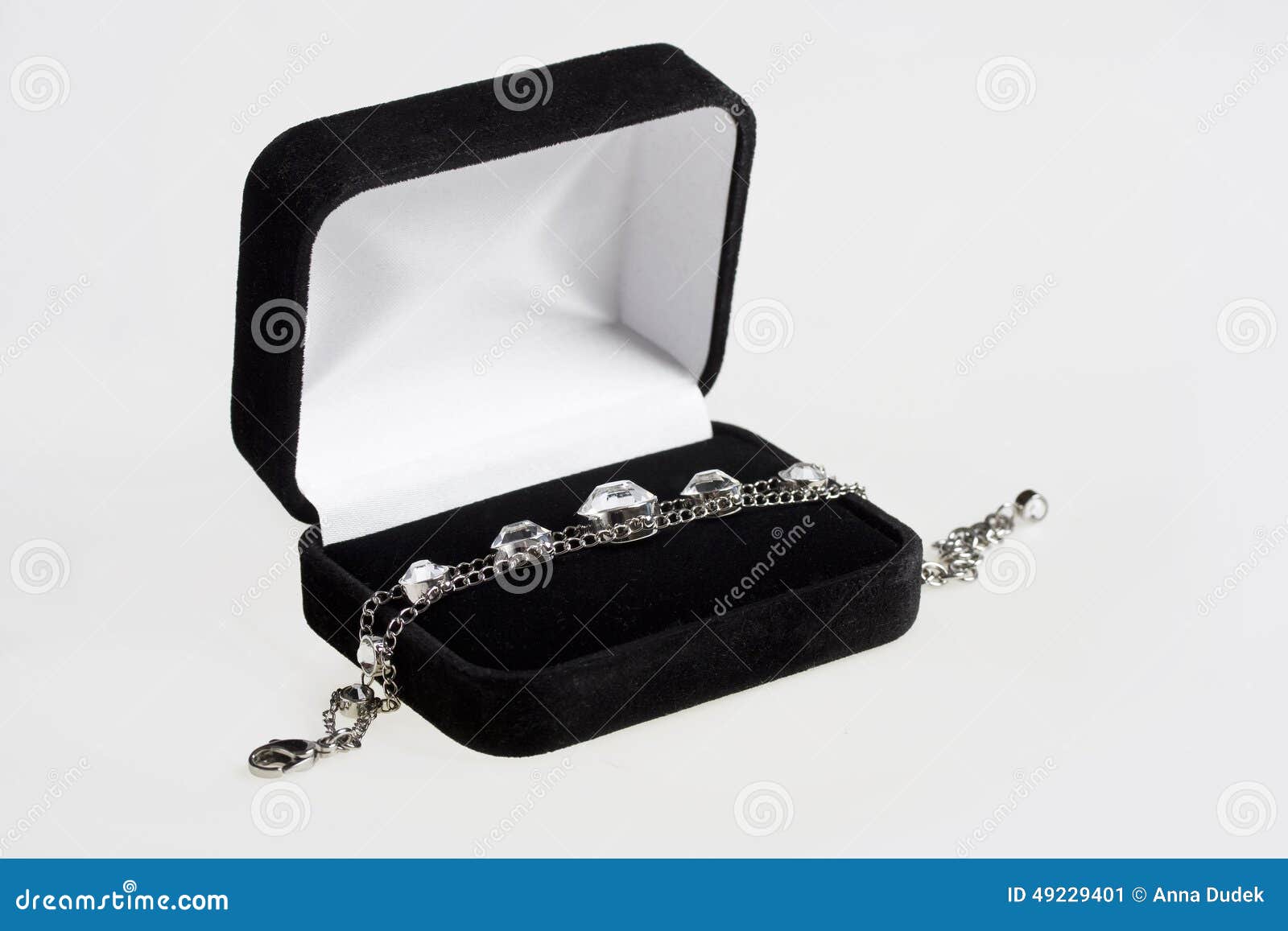 Black box and a jewelry stock image. Image of silver 49229401