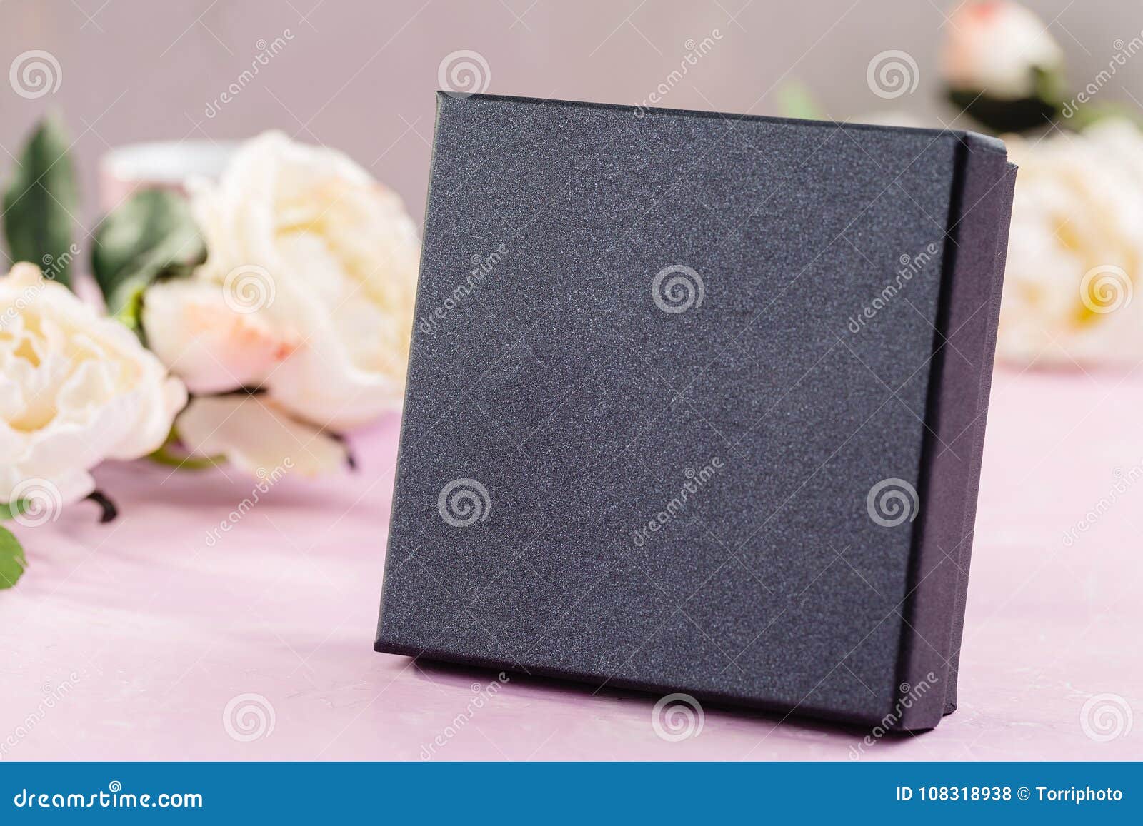 Download Black Box Mockup On Pink Background. Copy Space Stock ...