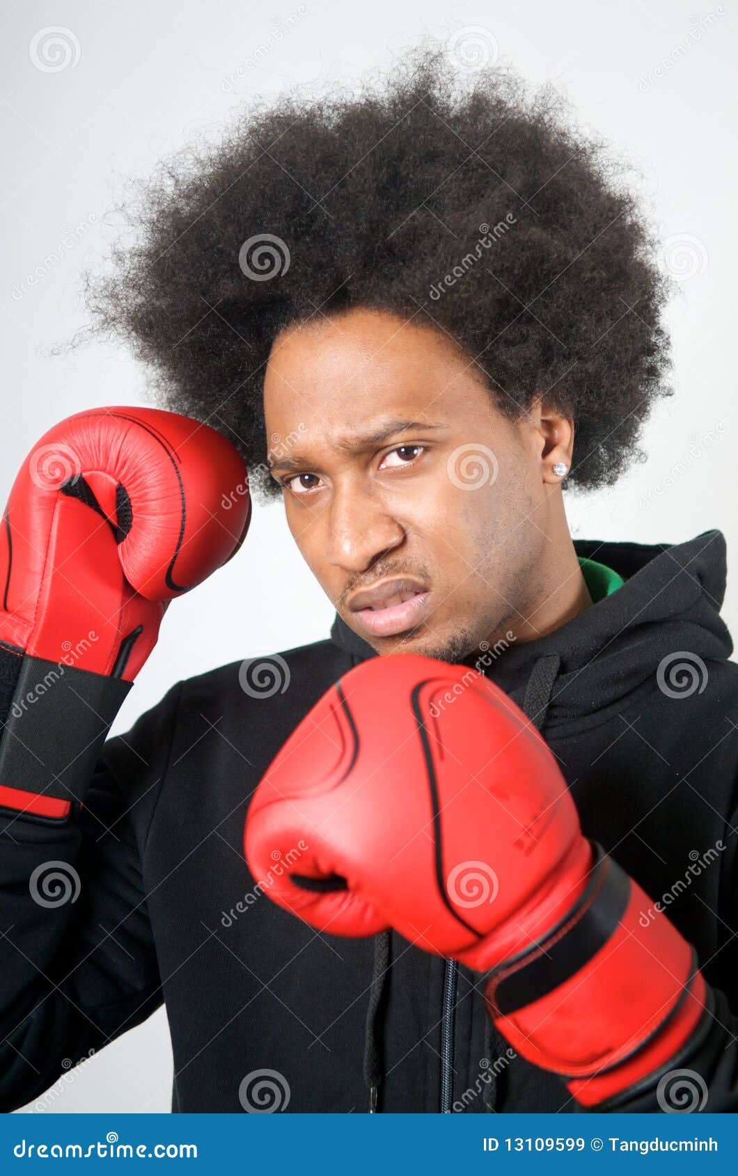 Black Boxer aggression stock image. Image of feelings 13109599