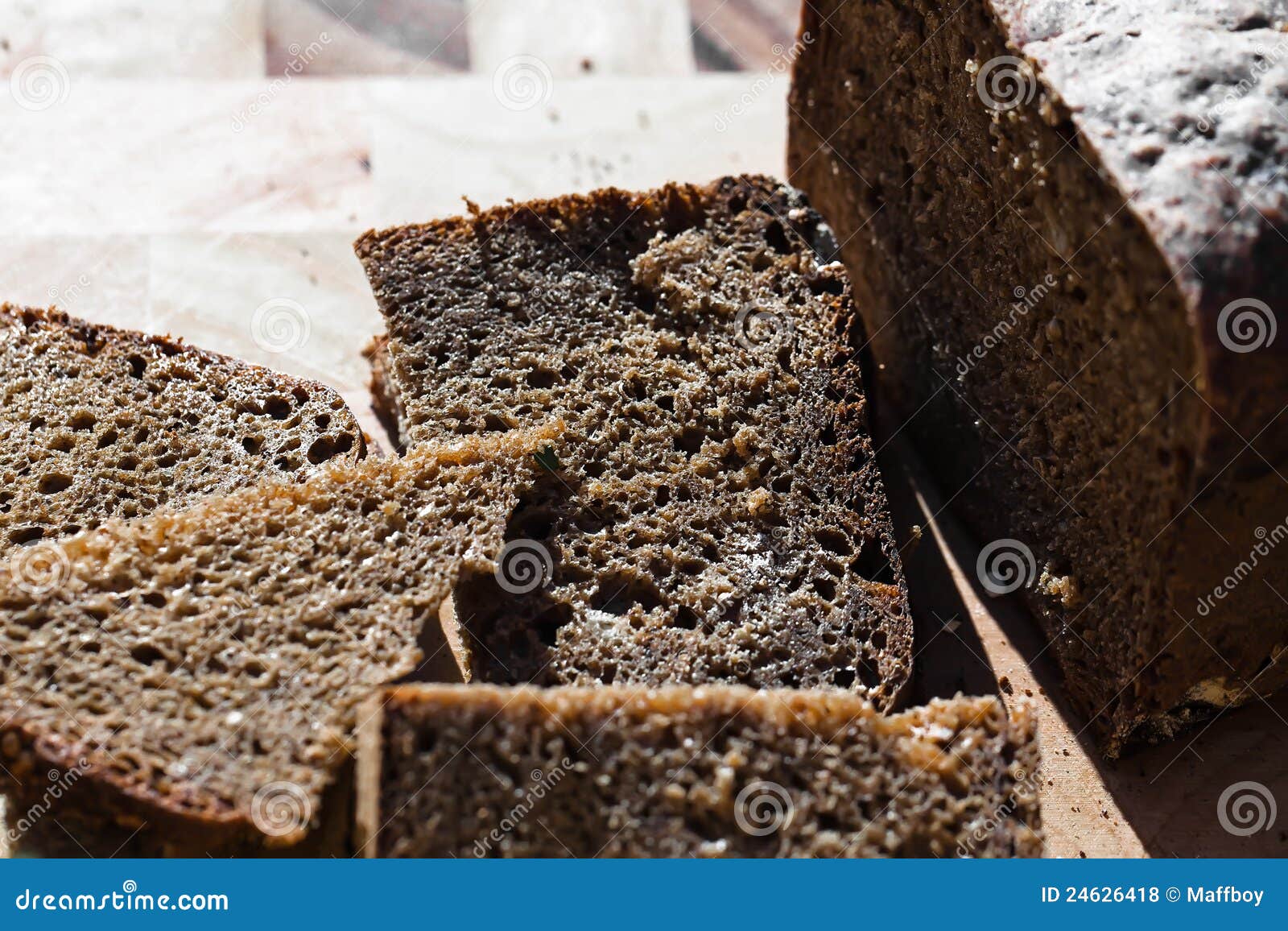 Black bread slice stock photo. Image of closeup, food 24626418