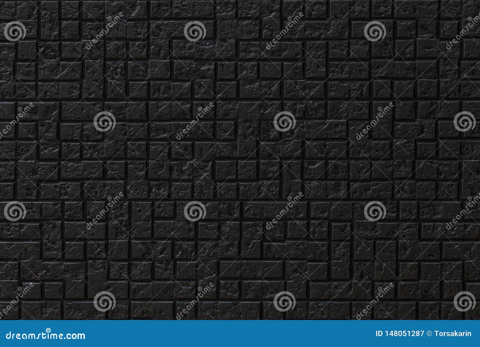 Black Brick Stone Tile Wall Pattern Stock Image Image of granite