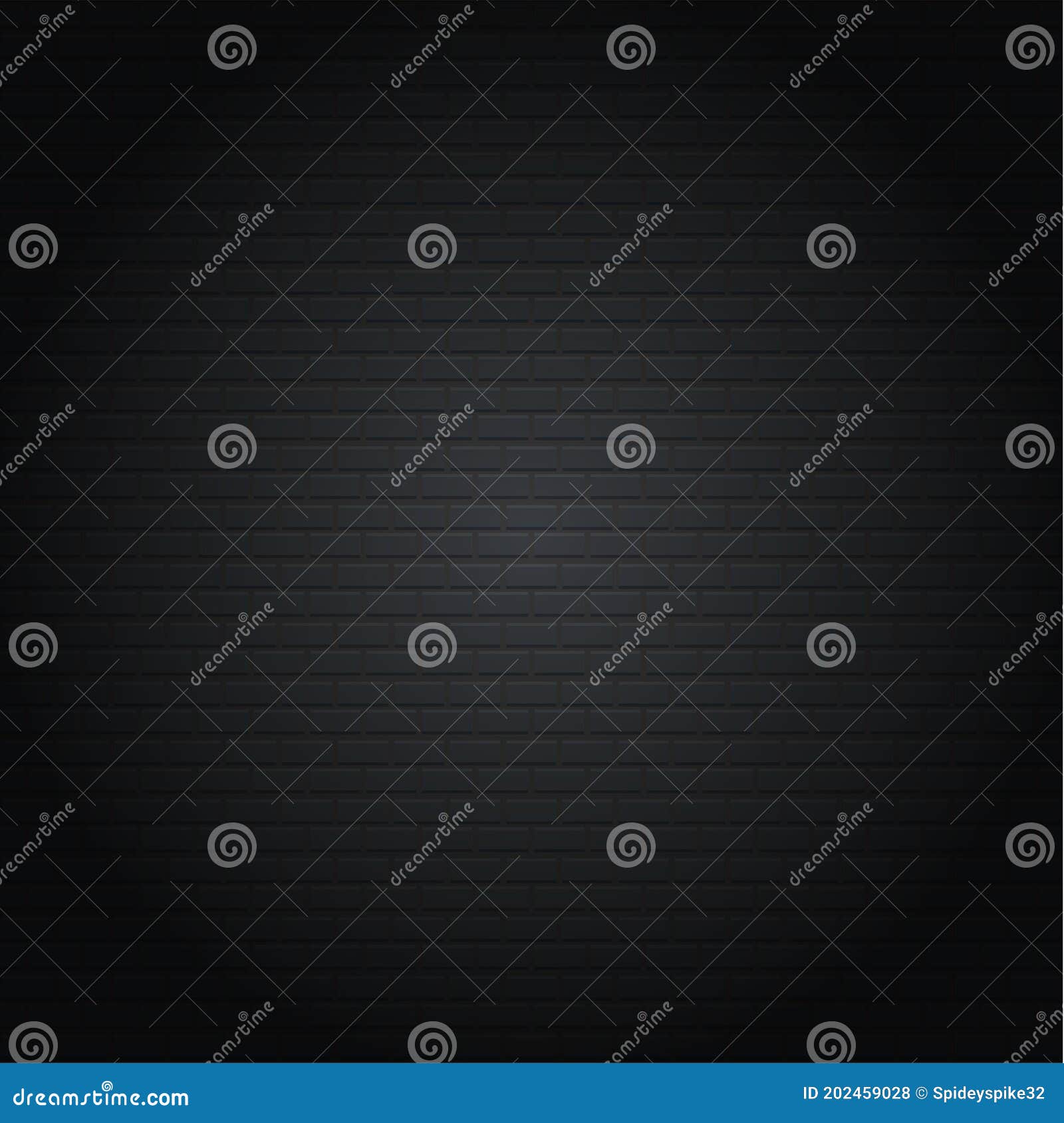 Black Brick Stonewall. Square Oriented Stock Vector Illustration of