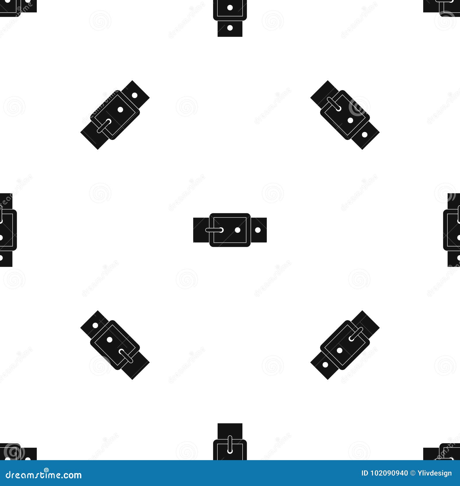 Black Buckle Belt Pattern Seamless Black Stock Vector - Illustration of ...