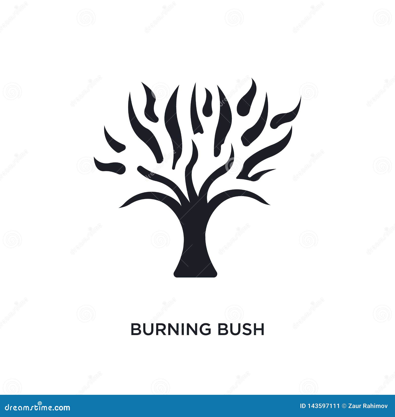 clipart of burning bush