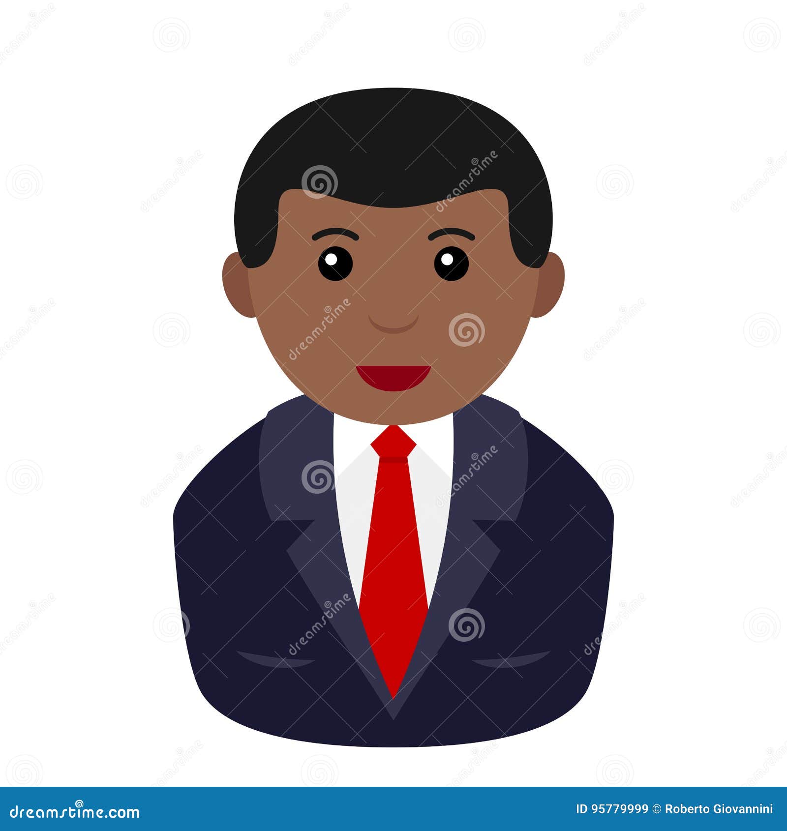 Download Black Businessman Avatar Flat Icon Stock Vector ...