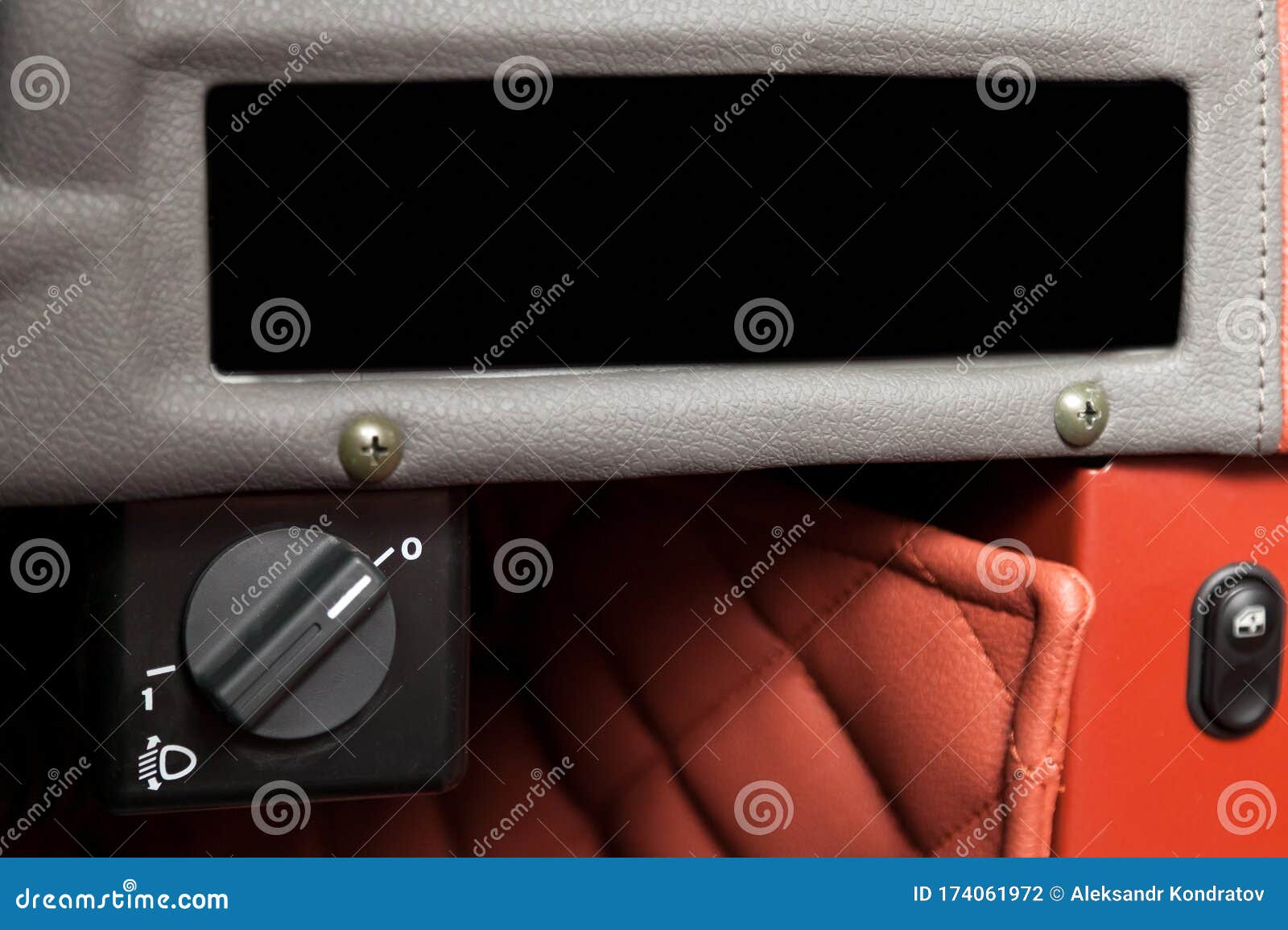 Button Switch for Turning Electric Headlight Range Adjustment of the