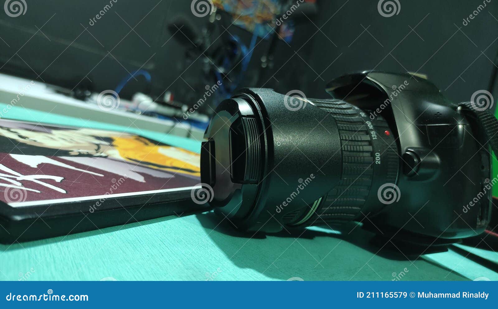Black Camera at Studio stock image. Image of camera 211165579