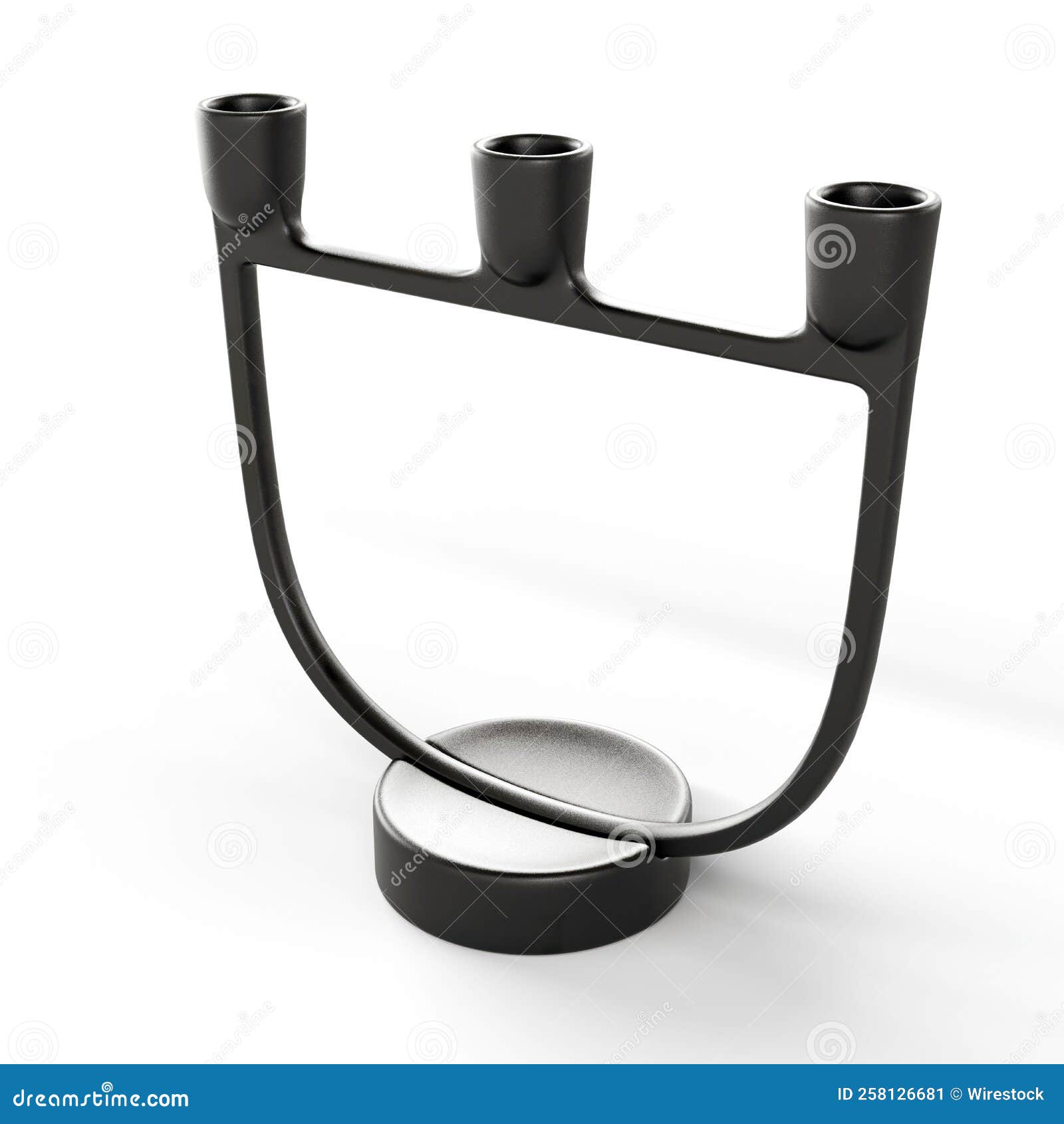 Black Candlestick Isolated in White Background Stock Image Image of closeup, ball 258126681