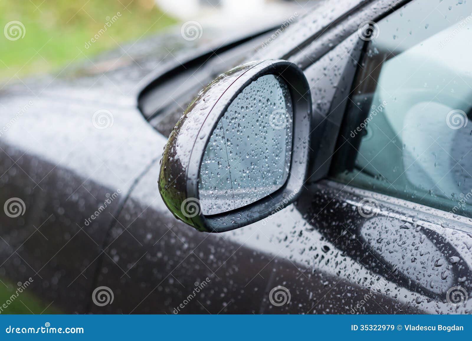 Black car wing mirror stock image. Image of rear, mirror 35322979