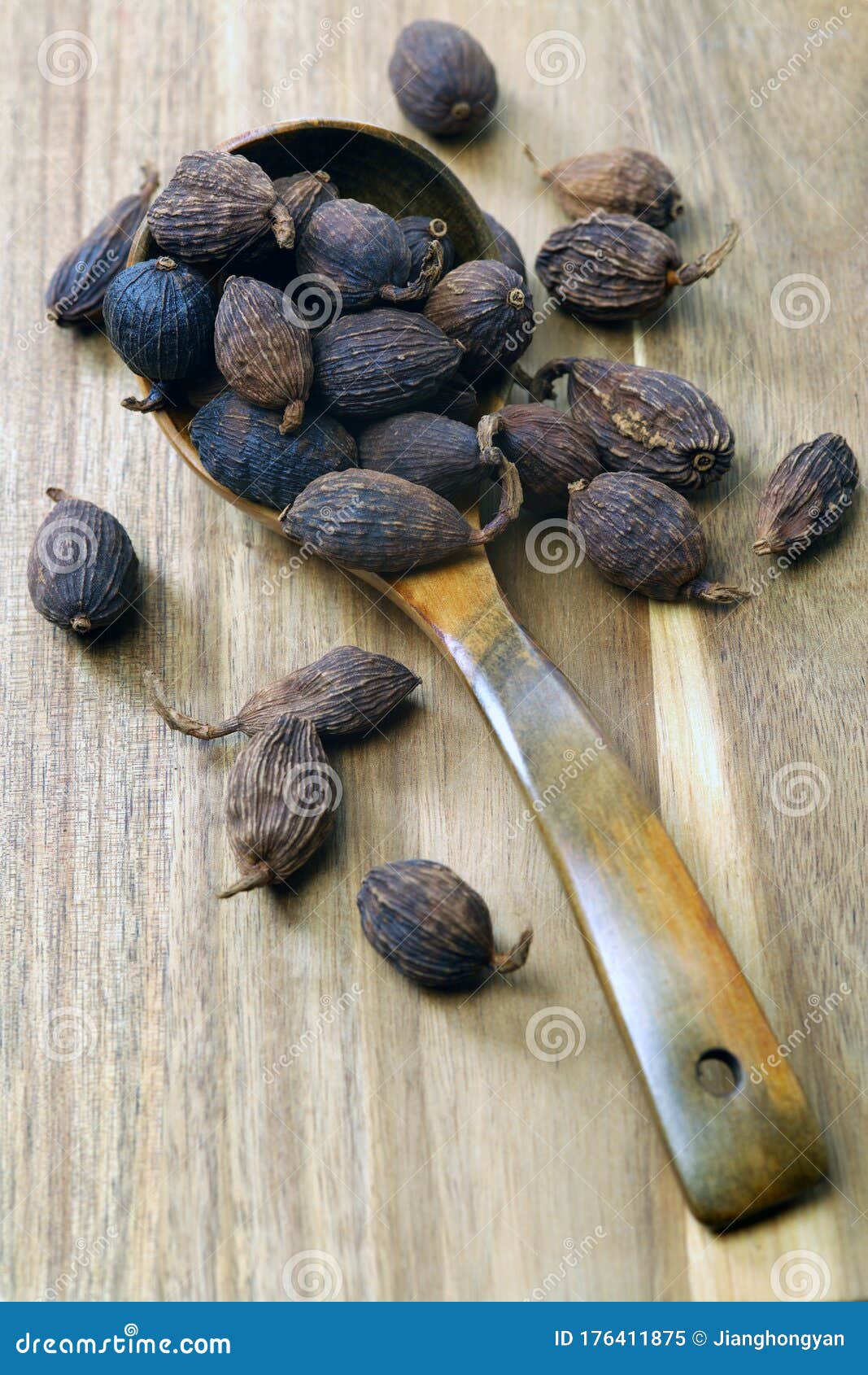 Black cardamom stock image. Image of closeup, isolated 176411875