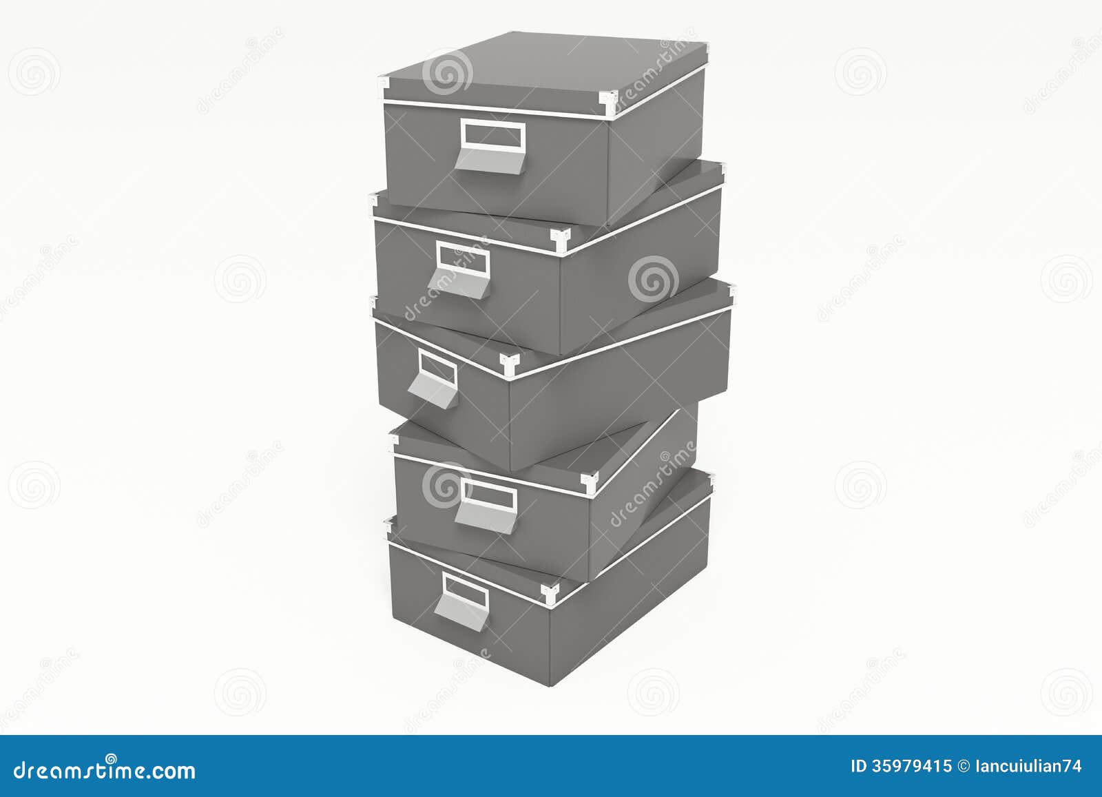 Black Cardboard Storage Boxes Stock Illustration Illustration of background, cartons 35979415