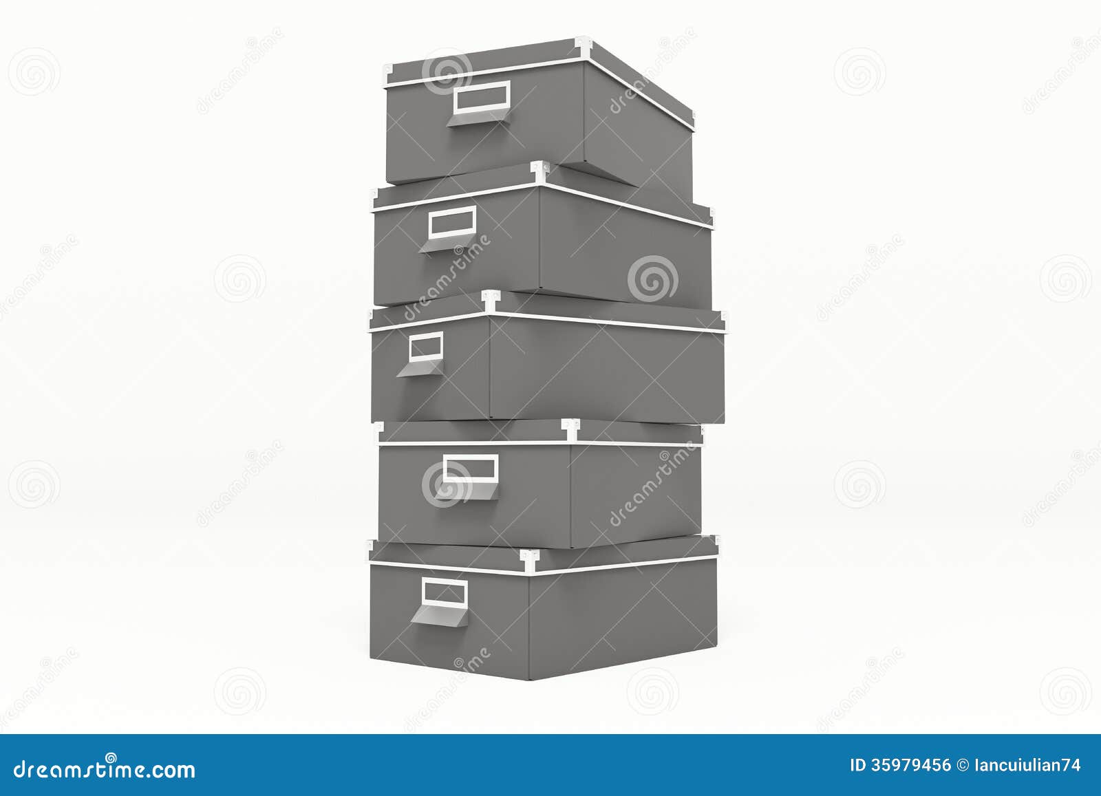 Black Cardboard Storage Boxes Stock Illustration Illustration of isolated, color 35979456
