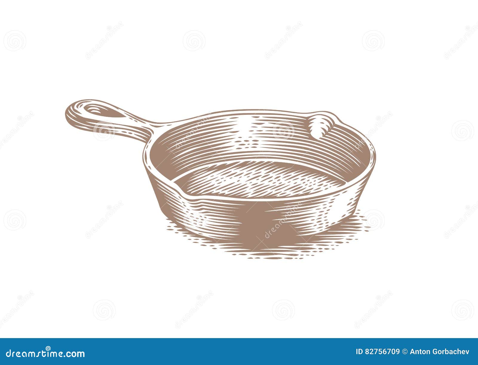 Black cast iron pan stock vector. Illustration of ware 82756709
