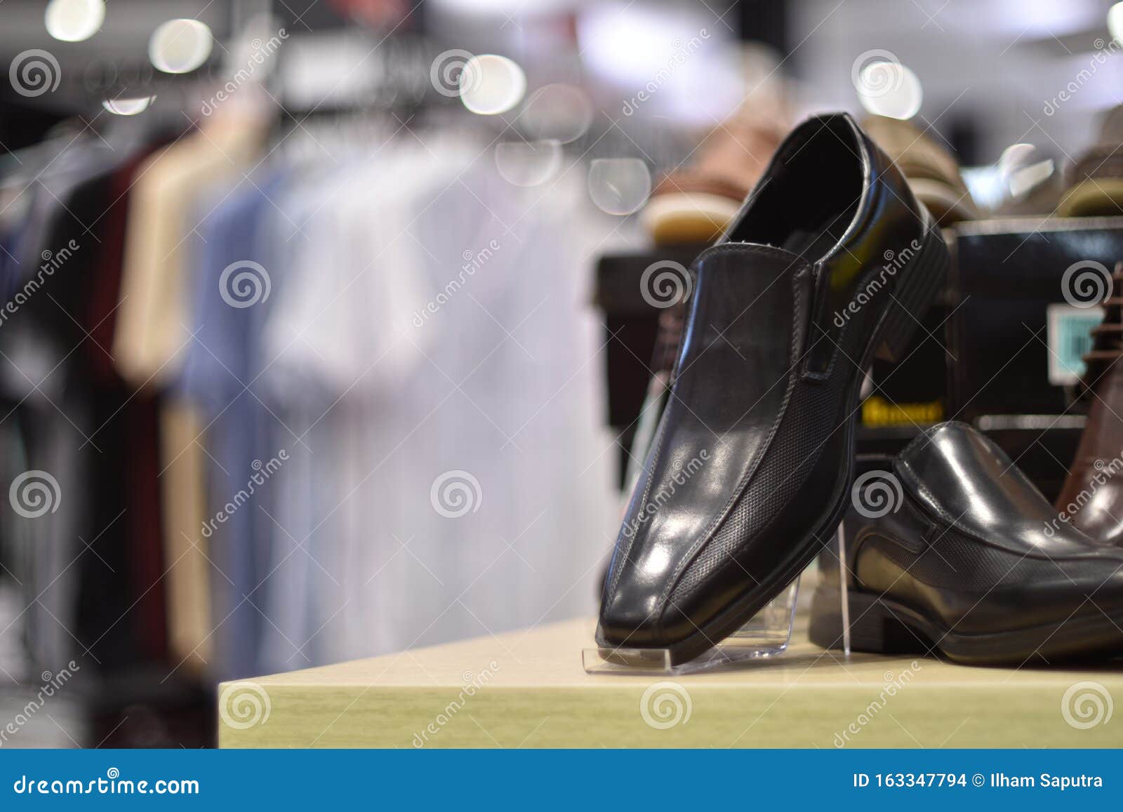 Black Casual Men Shoes, Soft Selective Focus Stock Photo - Image of ...