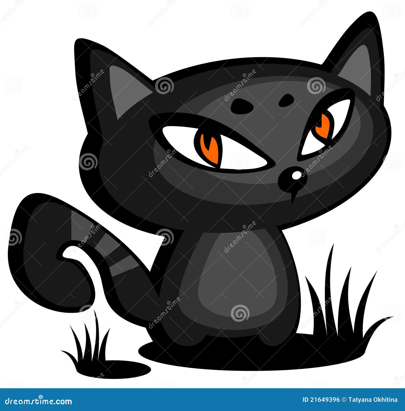 Black cat stock vector. Illustration of symbol, dangerous ...