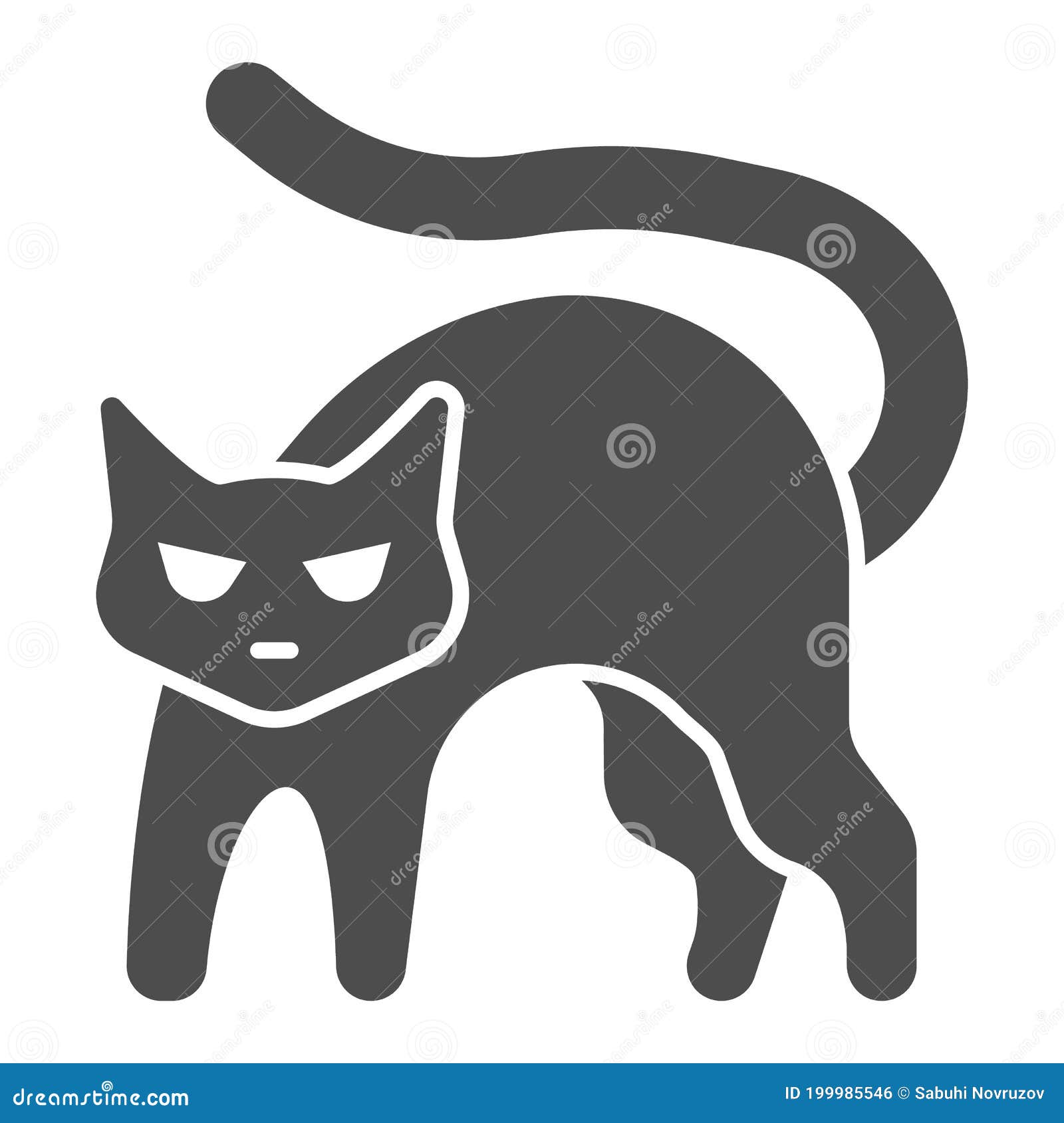 Cat line and glyph icon animal zoo pet sign Vector Image