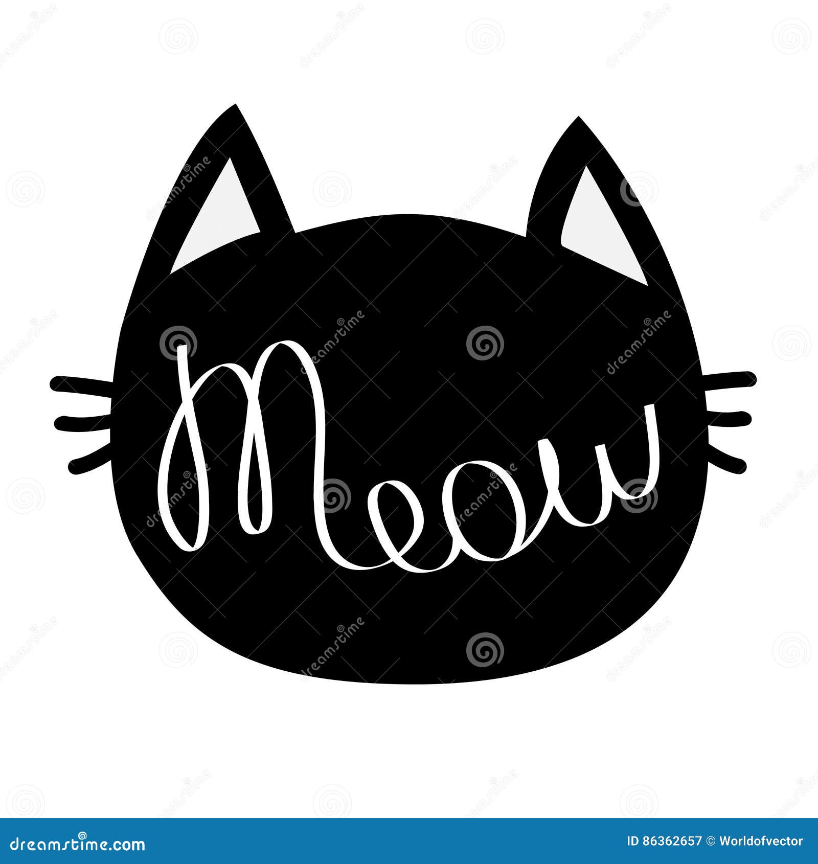 Icon Kawaii, Free Vector Cat Icon, A Lineal Icon Depicting Cartoon