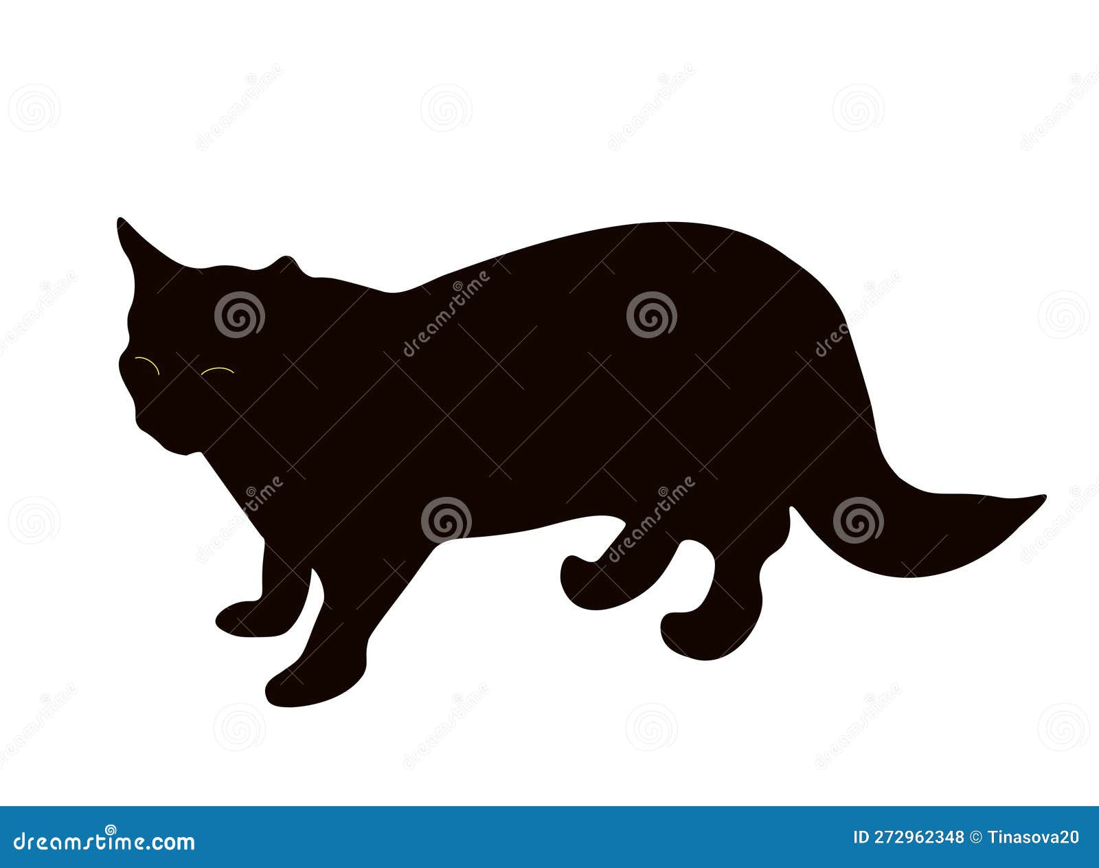 Vector icon black cat sitting. Silhouette of a cat isolated on a