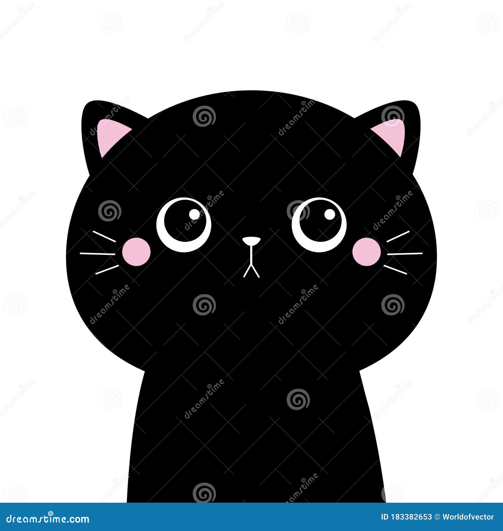 Cat cartoon vector icon, cute and kawaii cats vector illustrations