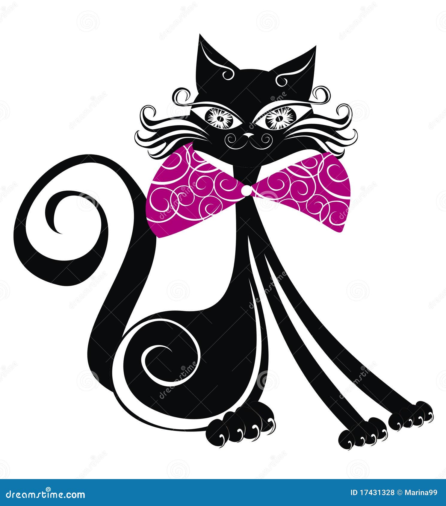 Black Cat. Vector Illustration Stock Vector - Image: 17431328
