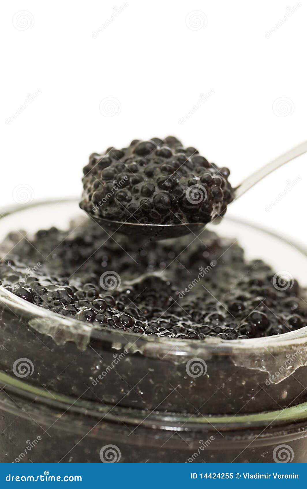 Black Caviar in a Glass Jar Stock Image - Image of isolated, dainty ...