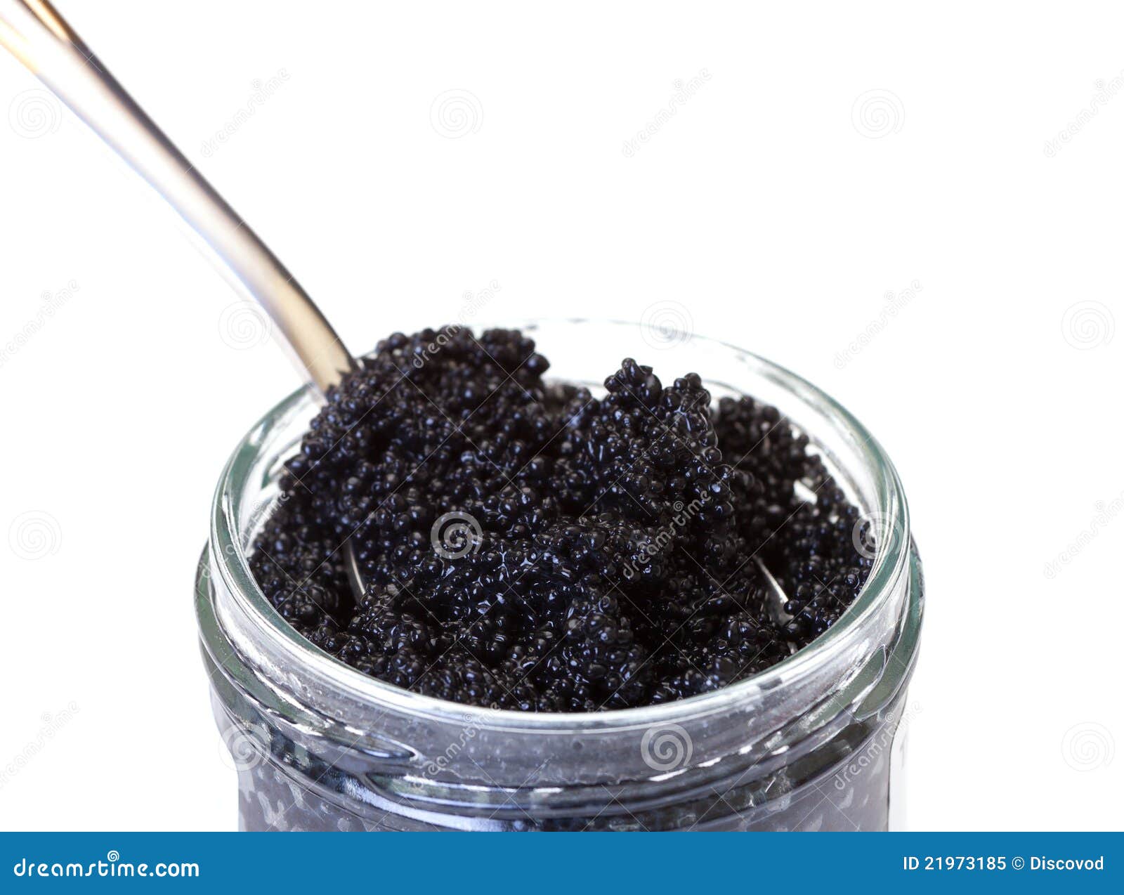 Black caviar on a spoon stock image. Image of background 21973185