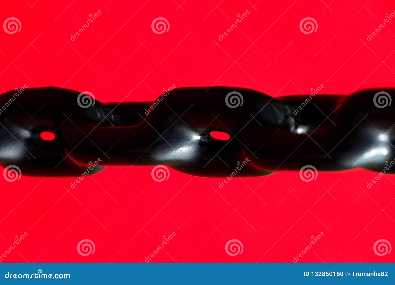 Black Chain in Red Background Stock Photo Image of background