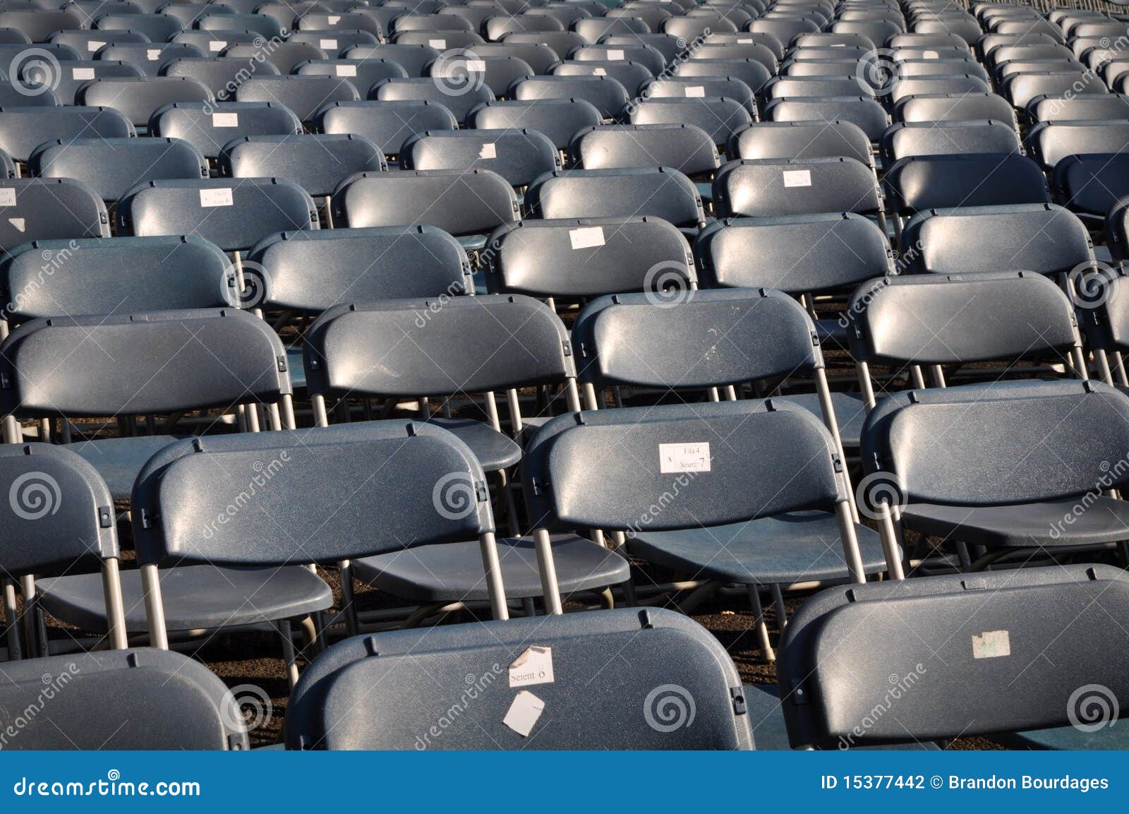 Black Chairs in Stadium for Concert Stock Photo Image of number