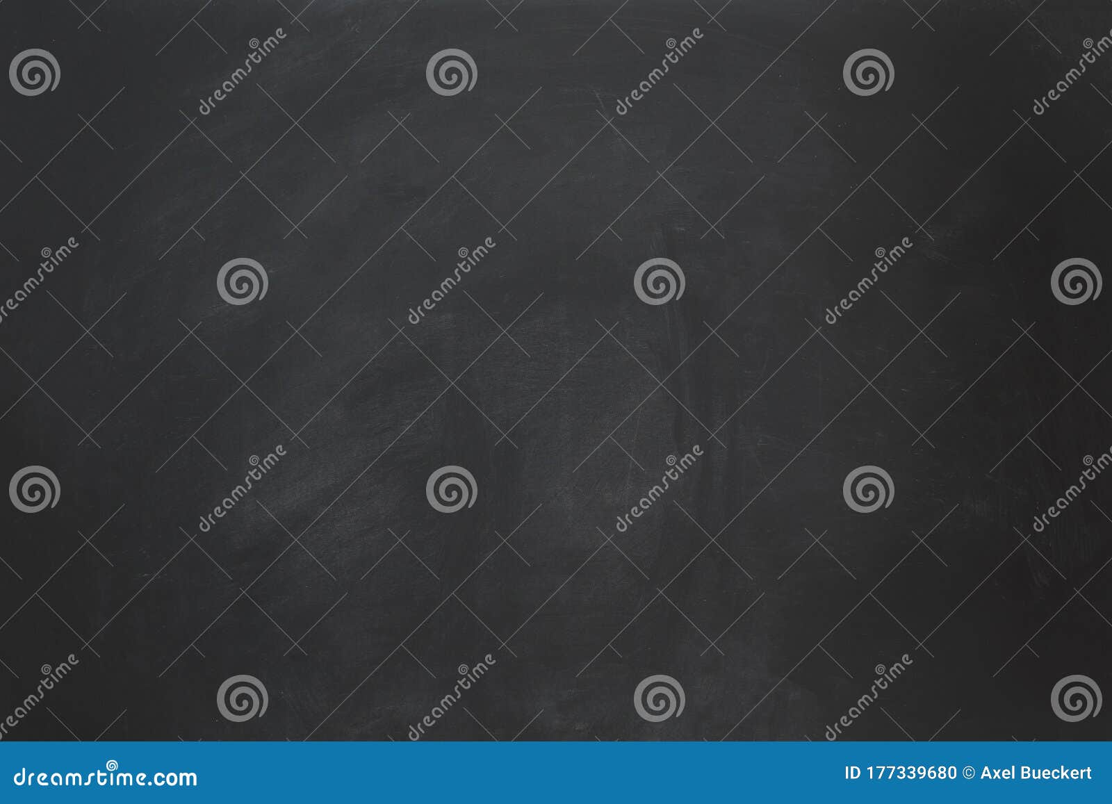 Black Chalkboard Background with Chalk Smudge Texture Stock Photo