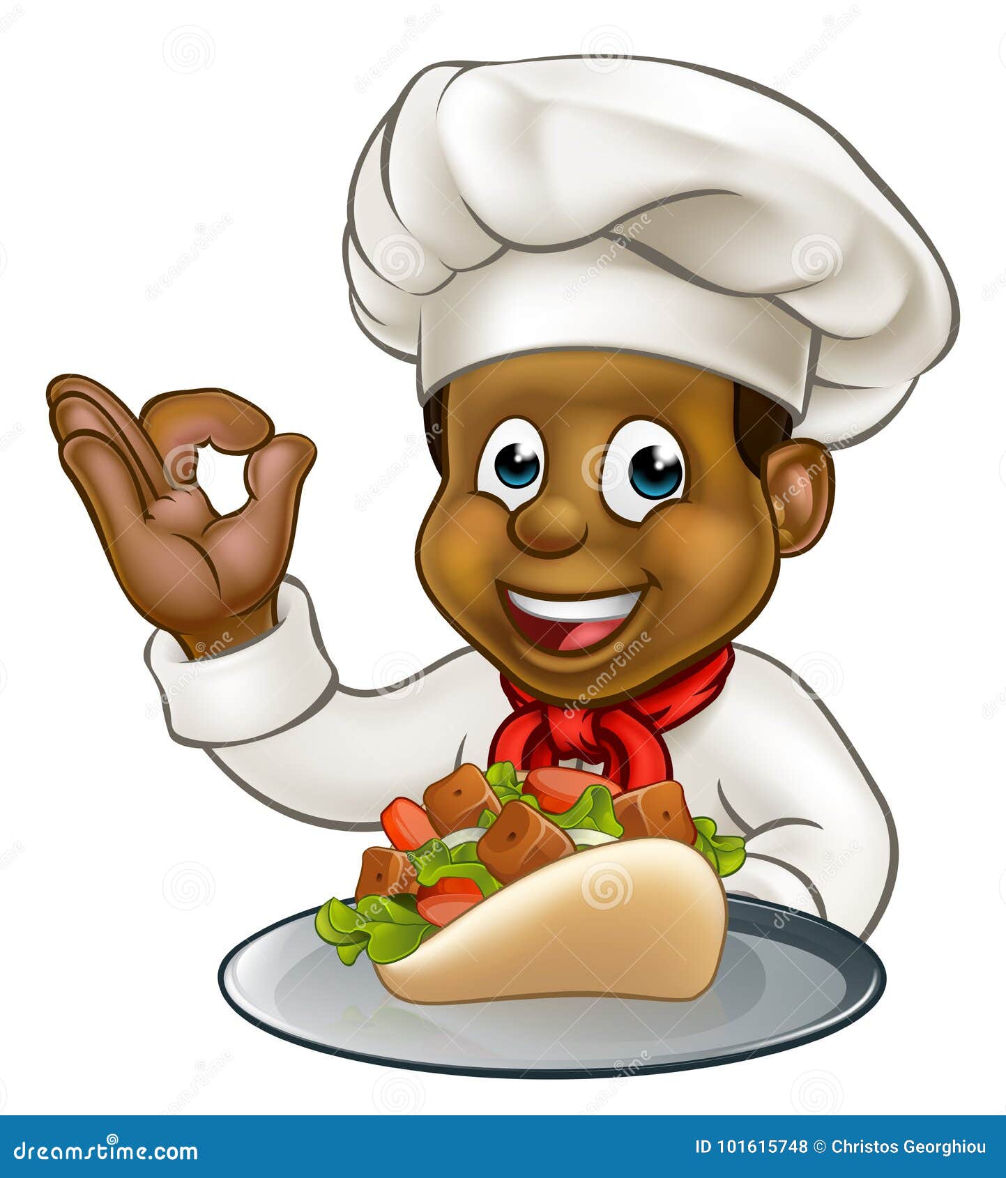 Black Chef  Holding Kebab  stock vector Illustration of 