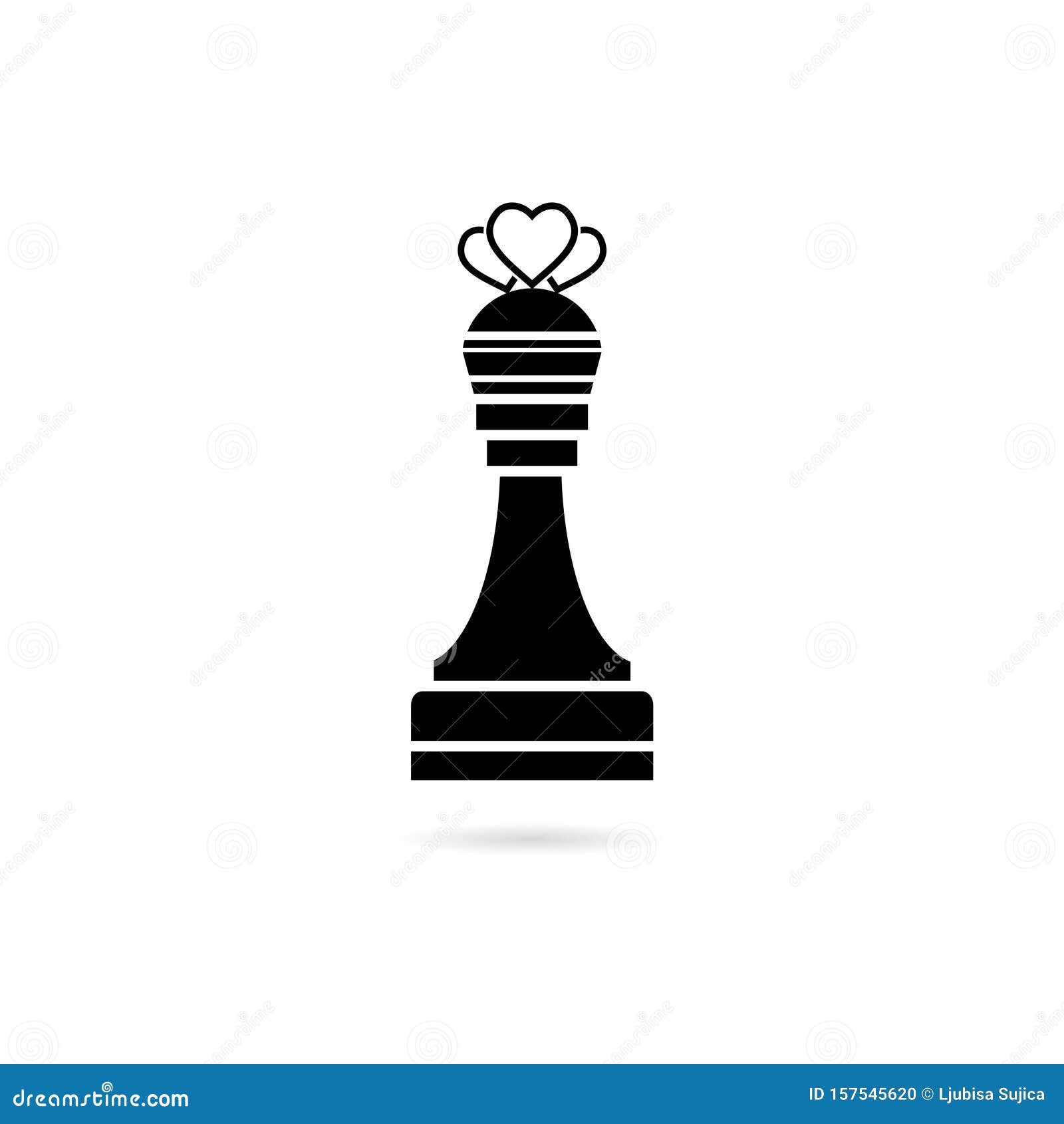 Black Chess queen icon stock vector. Illustration of gold - 157545620