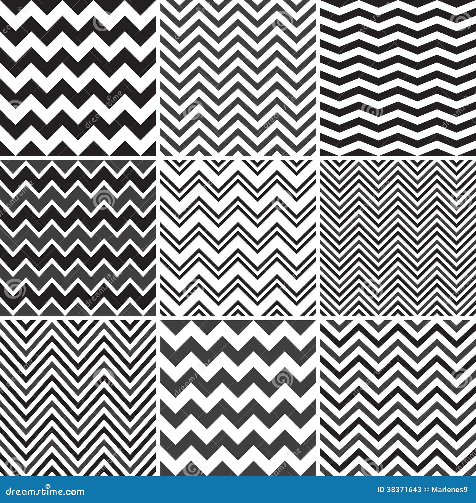 black chevron seamless patterns