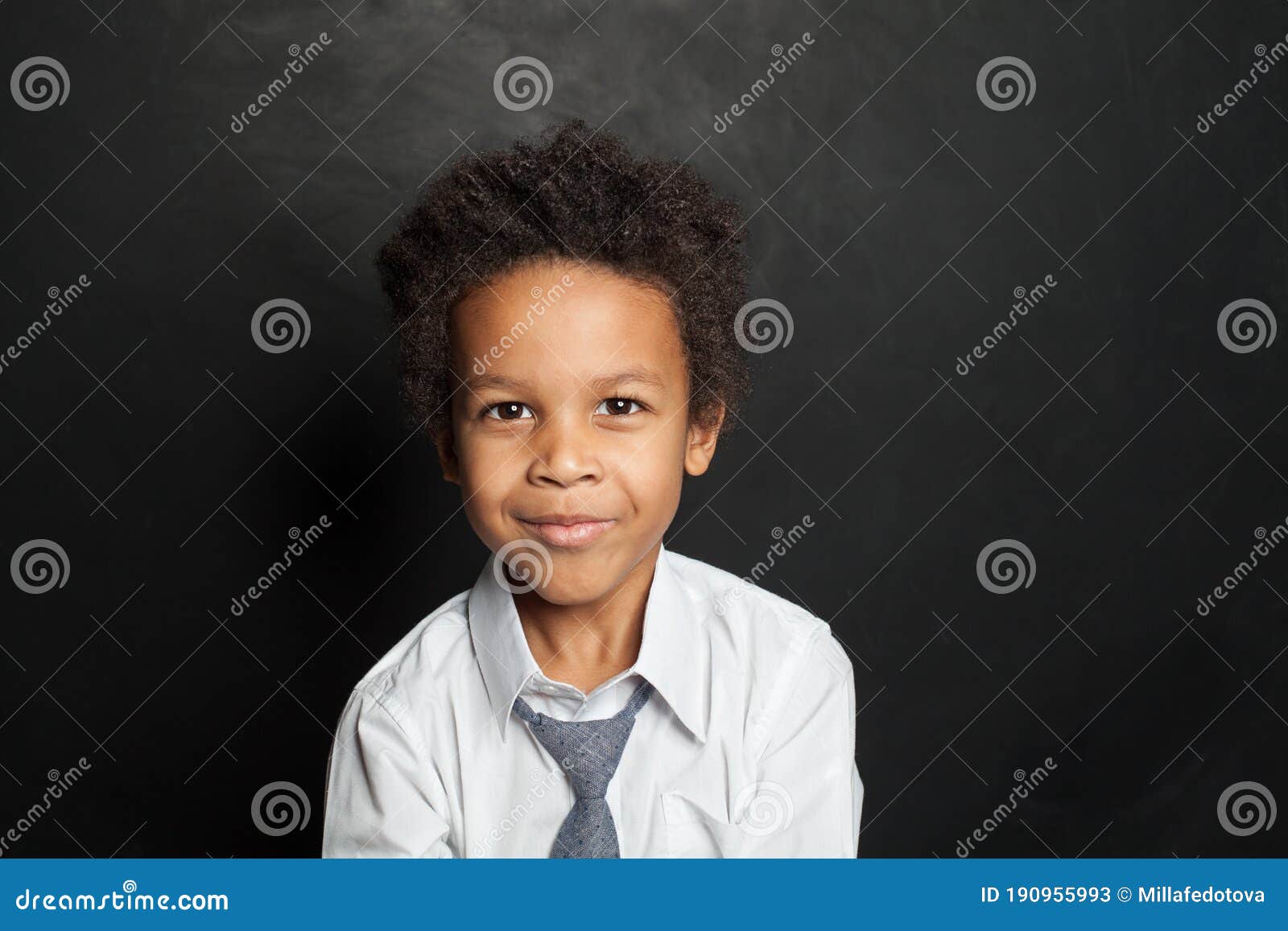 Kind Smiling Boy Face (Black)